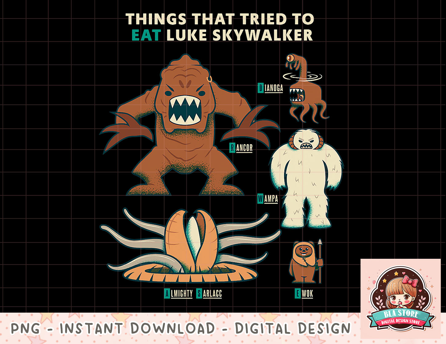 Star Wars Things That Tried to Eat Luke Skywalker Funny png Inspire