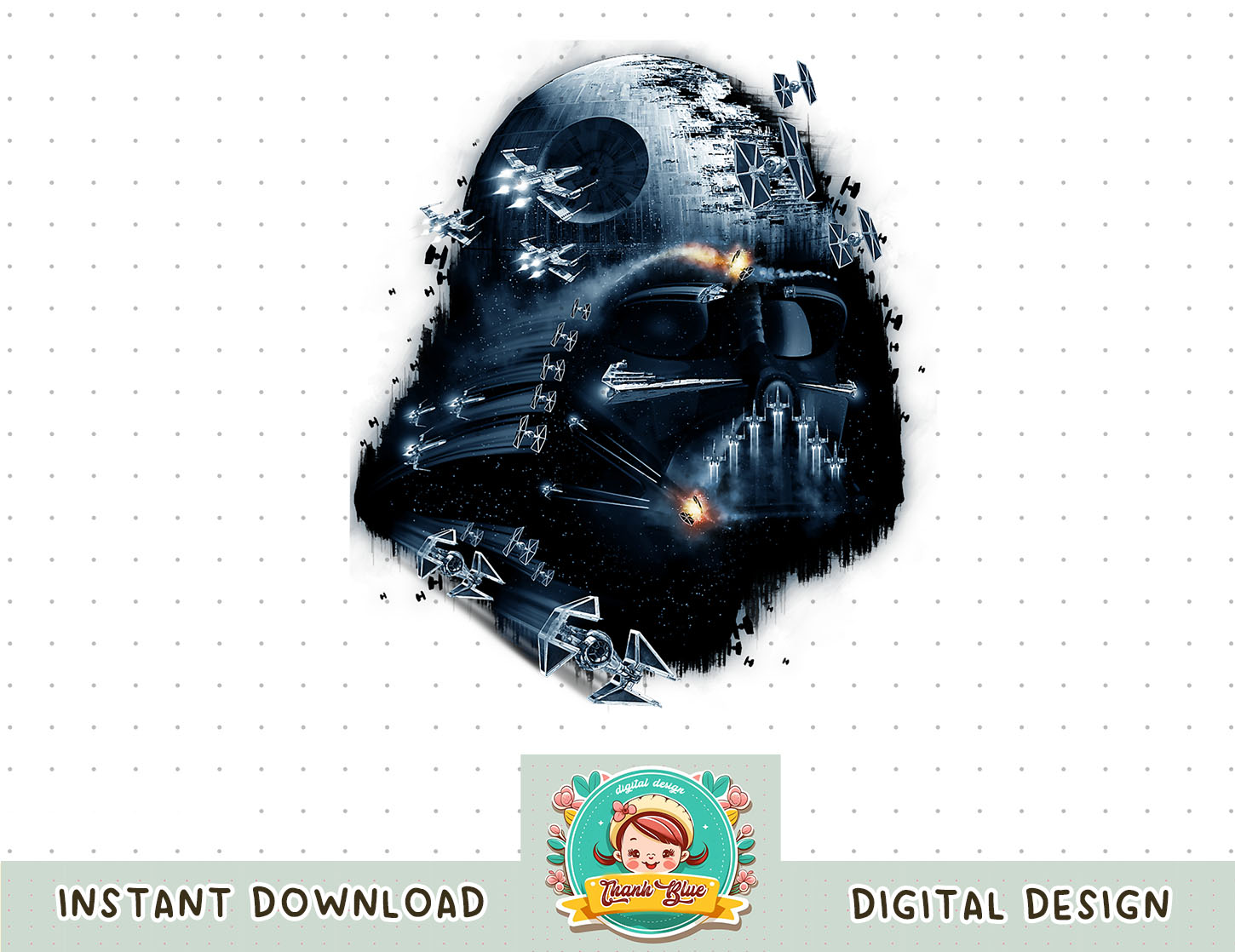 Star Wars Darth Vader Helmet Collage Graphic png | Inspire Uplift