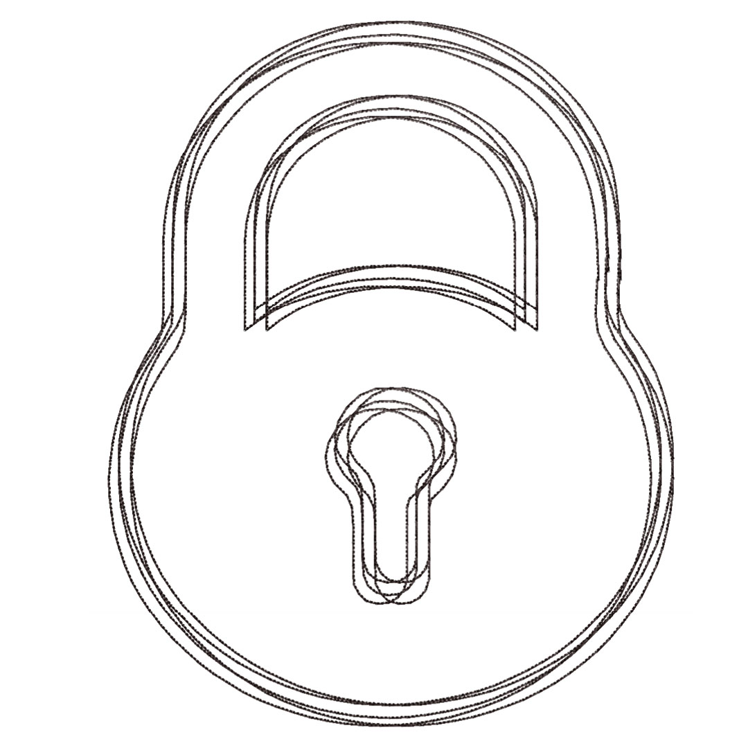 Lock scribble stitch embroidery design,Lock embroidery desig - Inspire ...
