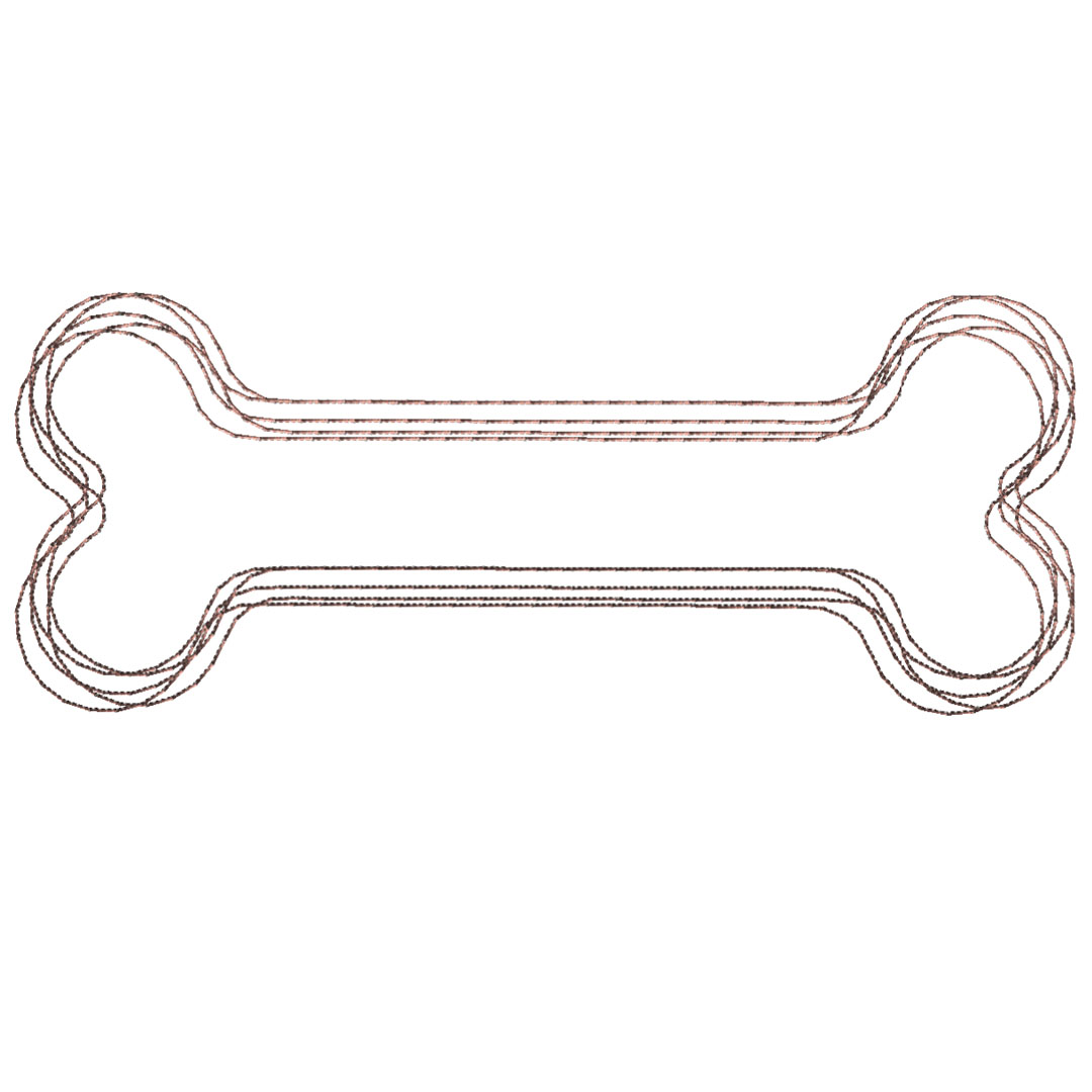 Dog bone scribble stitch embroidery design Dog bone embroide Inspire Dog bone scribble stitch embroidery design Dog bone embroide Inspire