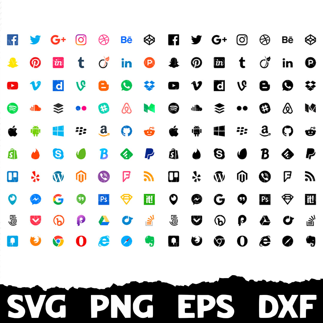 Social Bundle svg, Social Media svg, Social Icons Bundle svg | Inspire ...