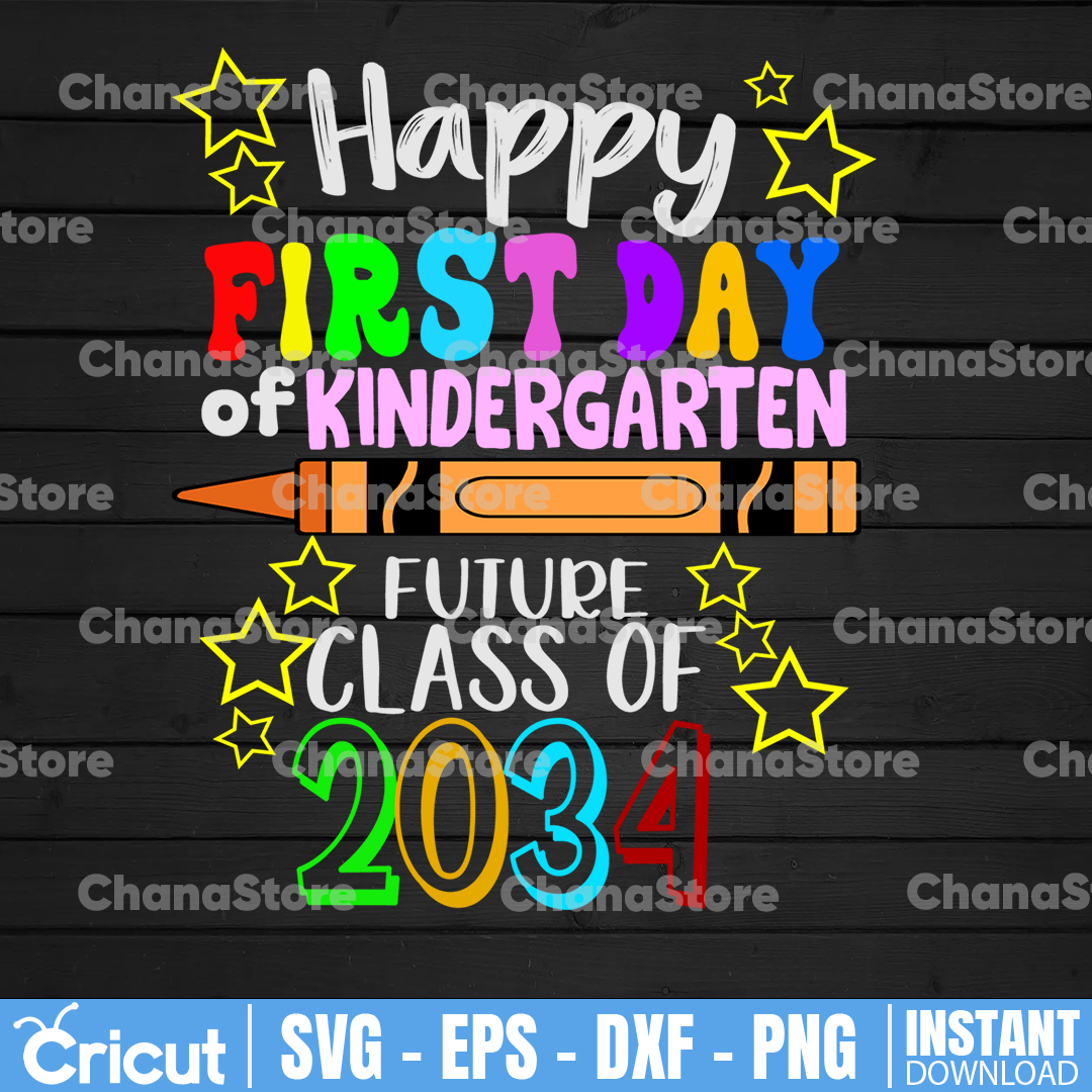 Happy First Day Of Kindergarten svg png, Kindergarten Kids s - Inspire