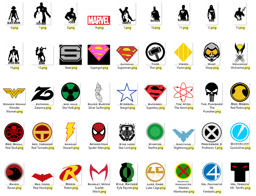 Justice League Symbols And Names