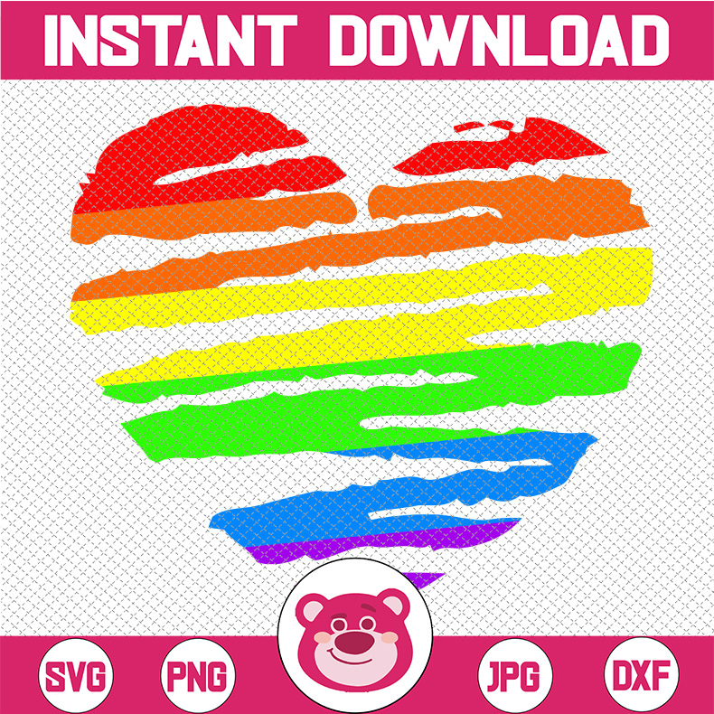 Rainbow Heart Svg, LGBT Heart Svg, Gay Pride Svg, LGBT Svg C | Inspire ...