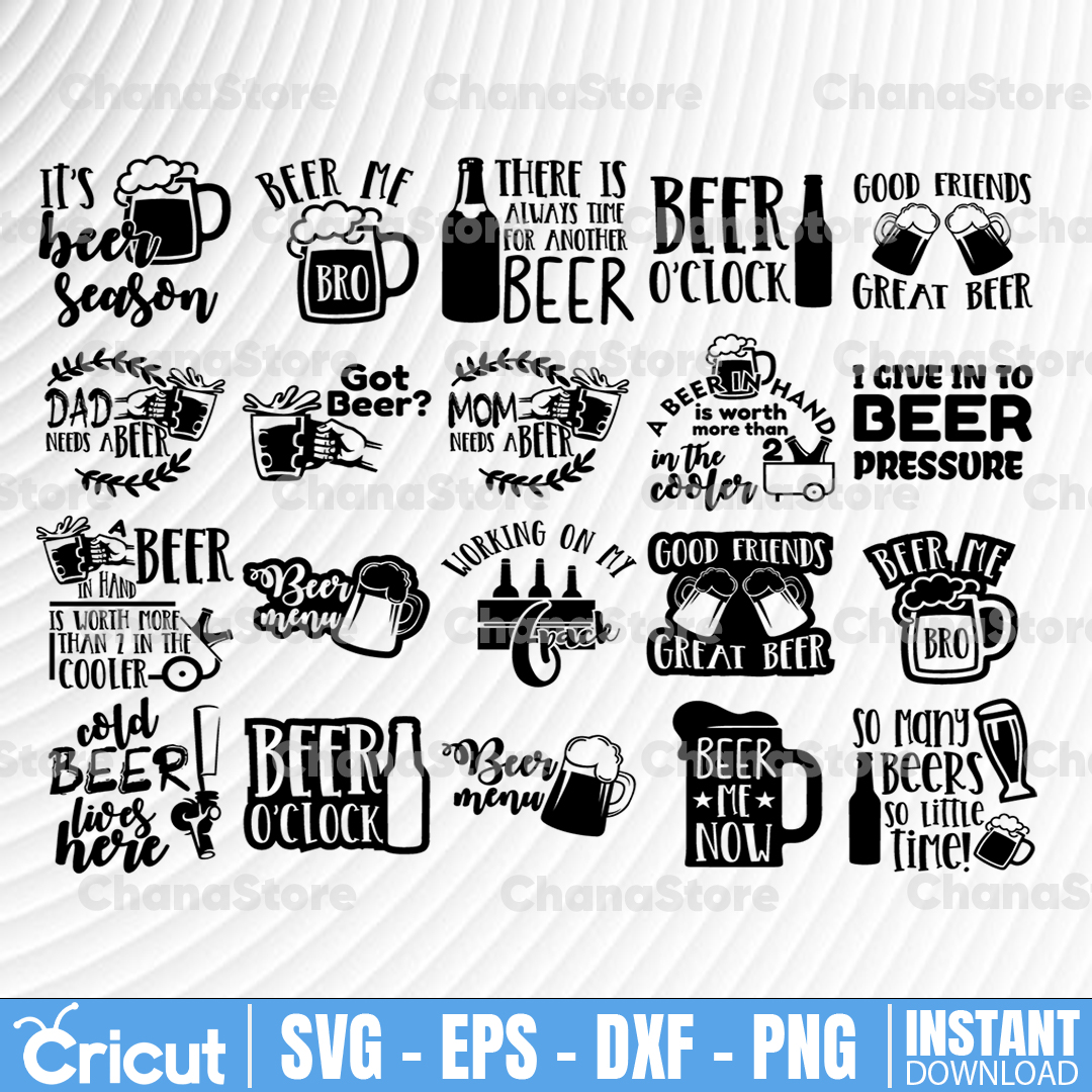 Beer bundle SVG , Funny beer quotes SVG, Beer mug design , B | Inspire ...