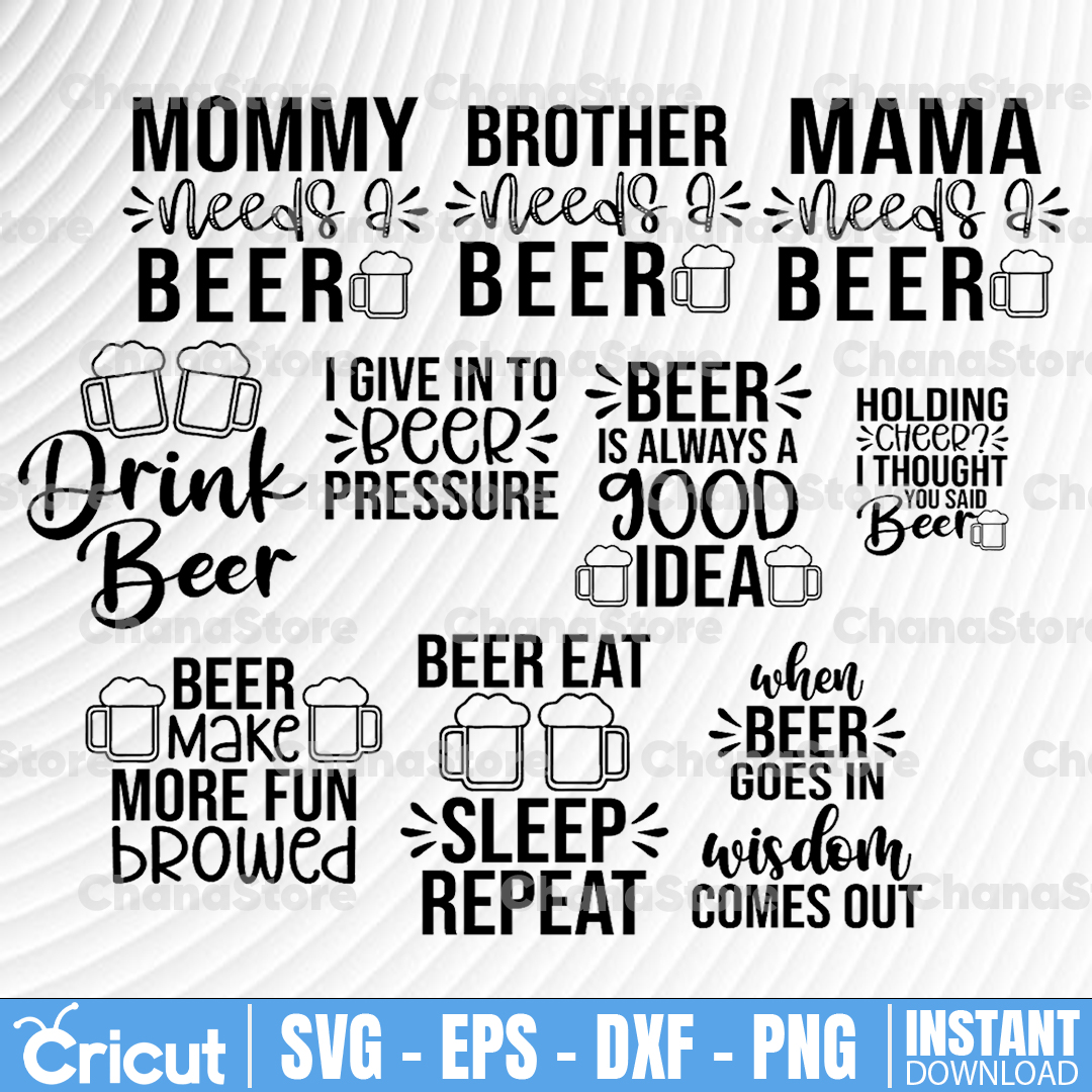 Beer SVG Bundle, Funny Quotes svg, Alcohol svg, Drinking svg | Inspire ...