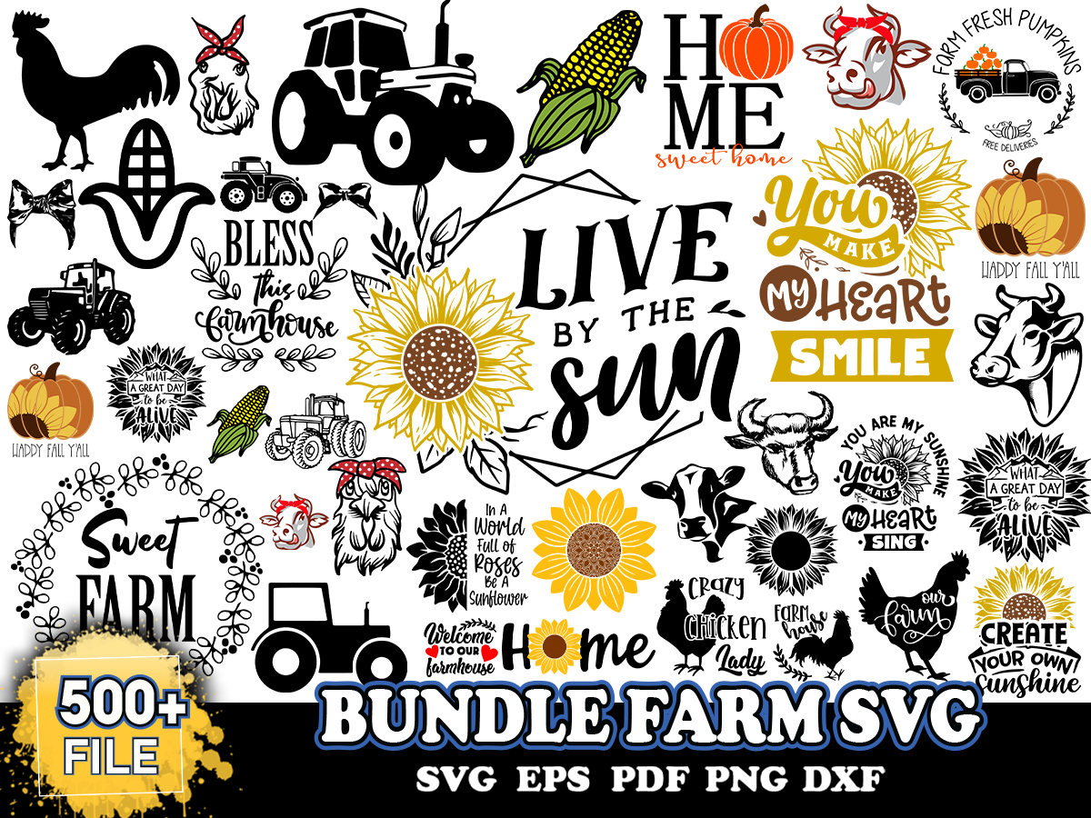 500 Bundle Farm SVG, Trending Svg, Farm Bundle Svg | Inspire Uplift
