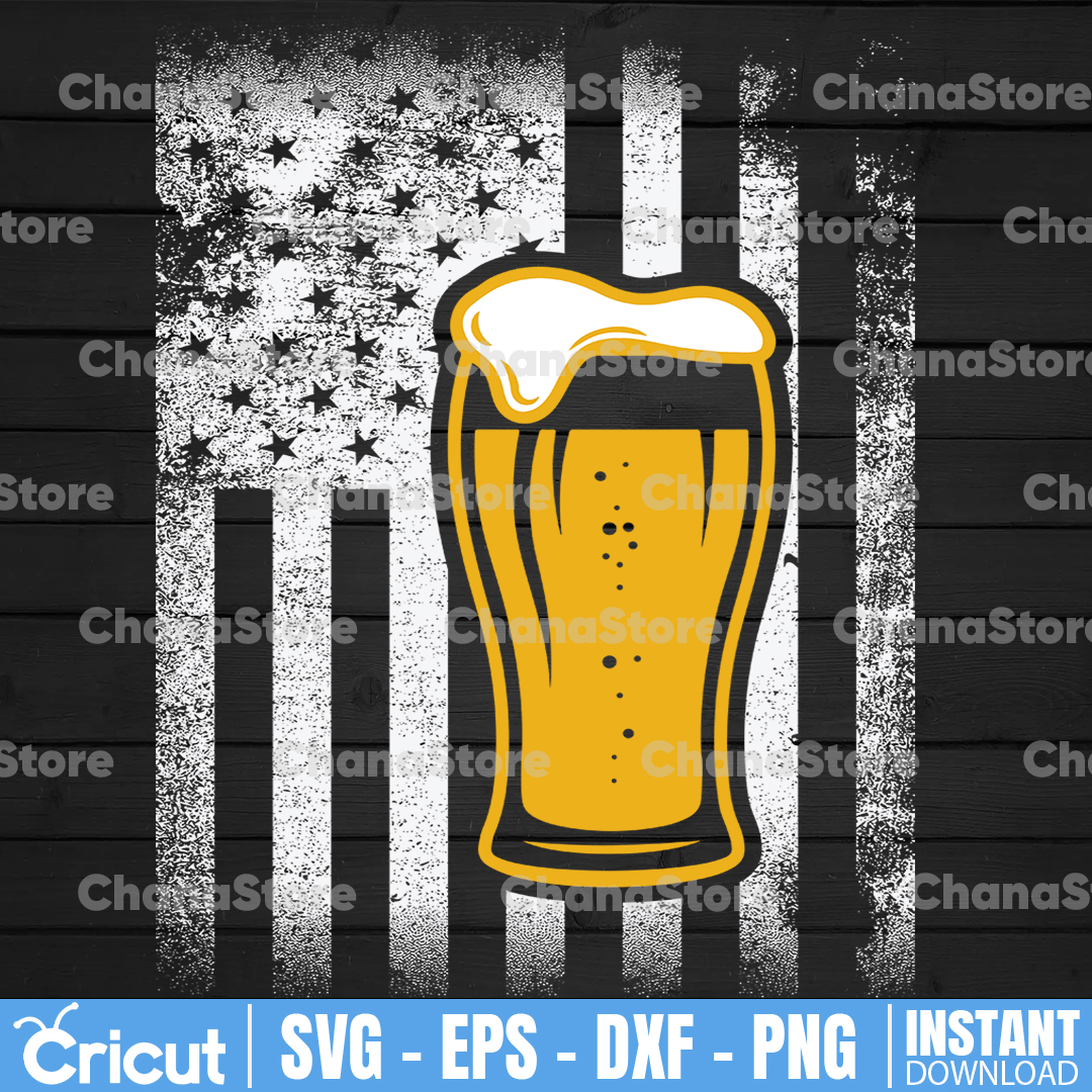 Printable American Flag Beer