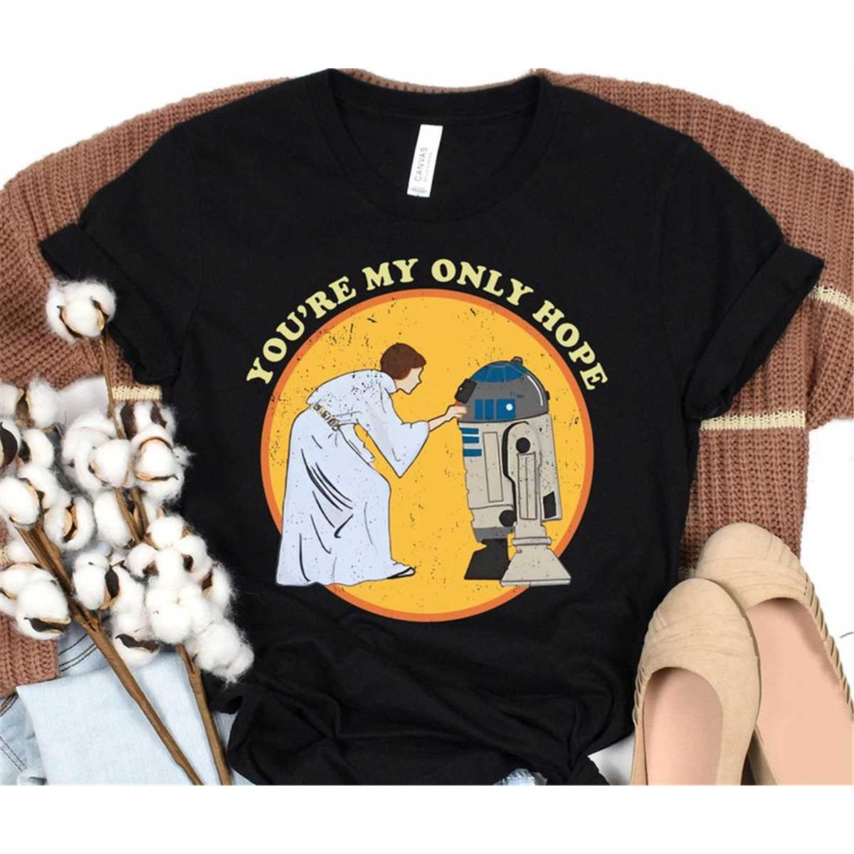 Princess Leia And R2D2 Droid You're re My Only Hope Shirt