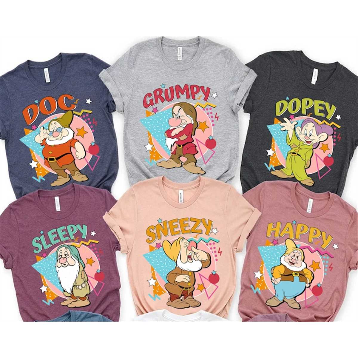 Retro 90s Snow White and Seven Dwarfs Shirt / Disney Squad T 