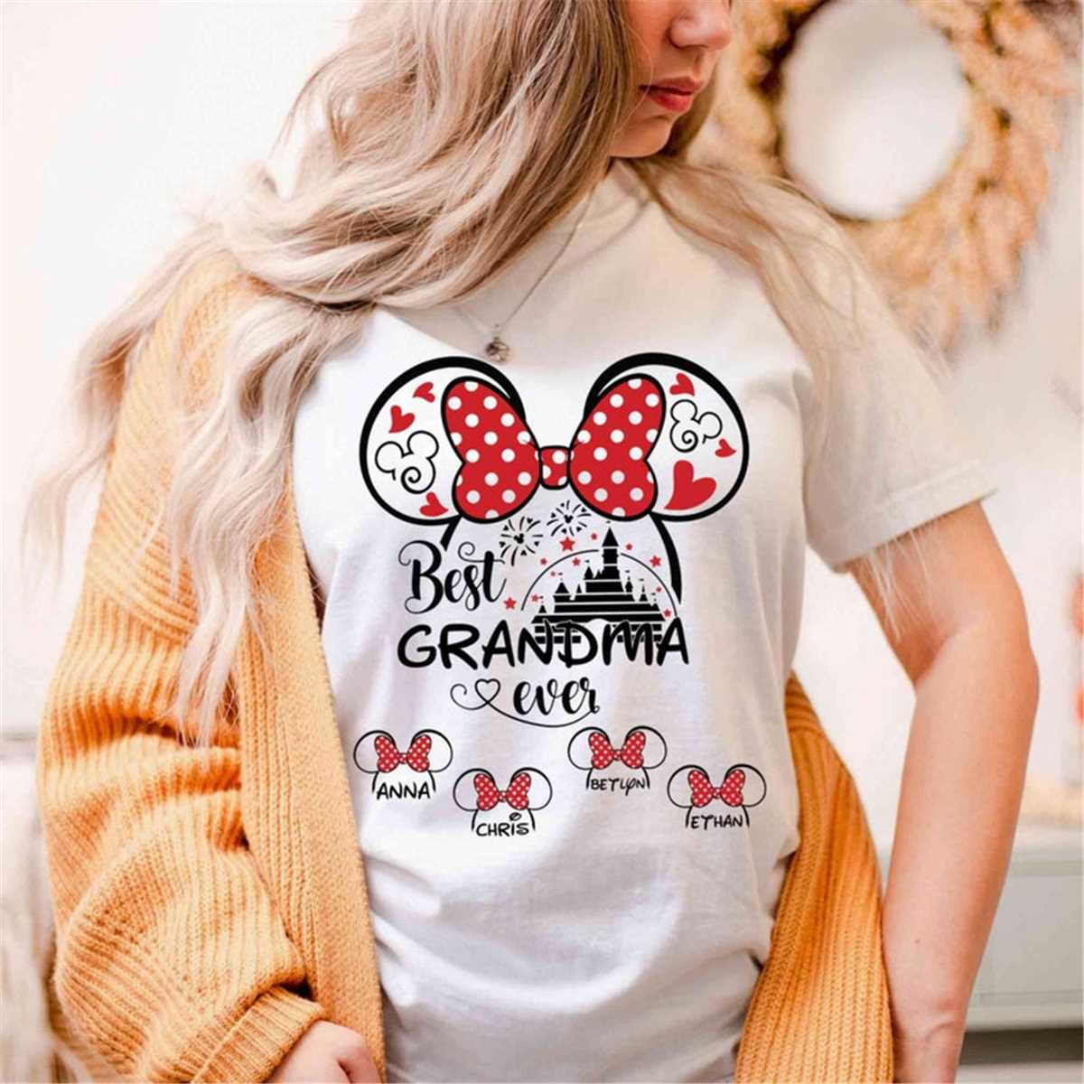 Custom Best Grandma Ever Minnie Mouse Shirt, Funny Grandma D