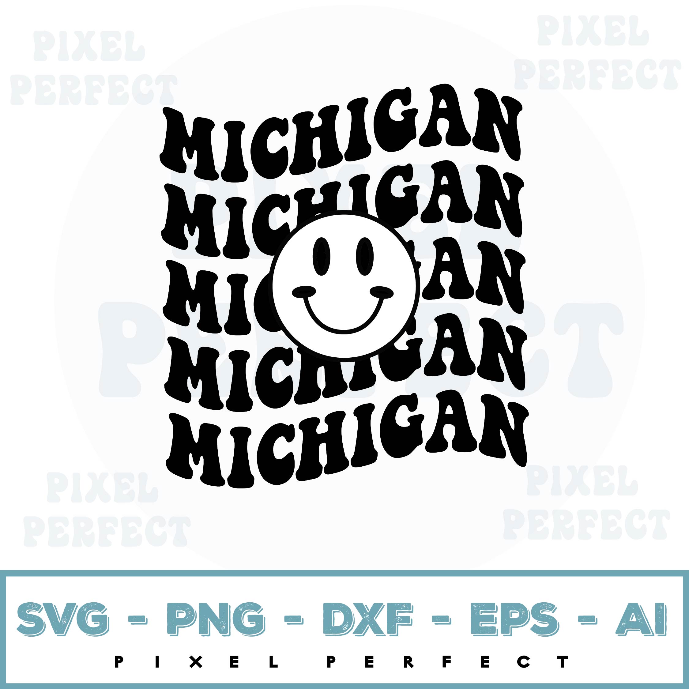 Michigan Smiley svg, Smiley svg, Smiley Face png, Retro Smil Inspire