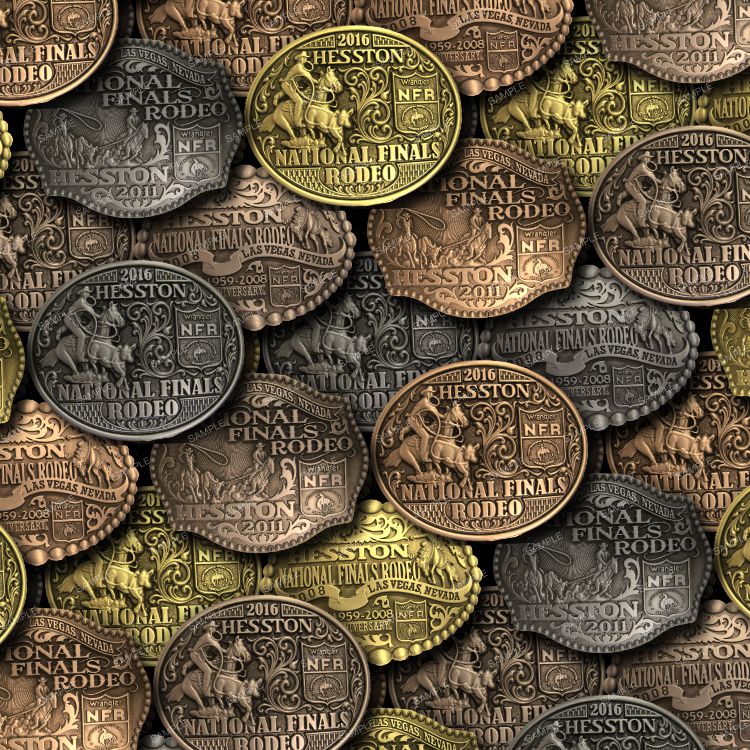 Rodeo Buckles 24 Seamless Tileable Repeating Pattern | Inspire Uplift