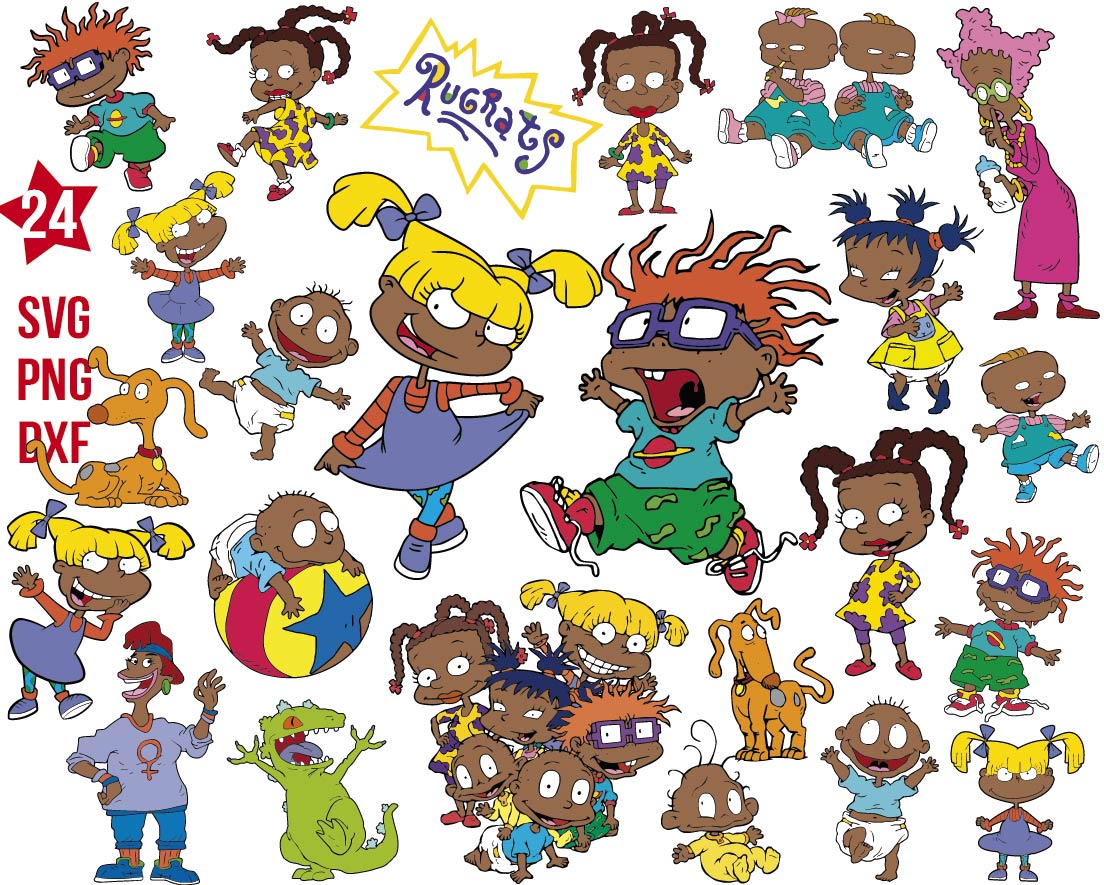 African Rugrats svg, Tommy Pickles svg, Chuckie Finster svg Inspire Uplift