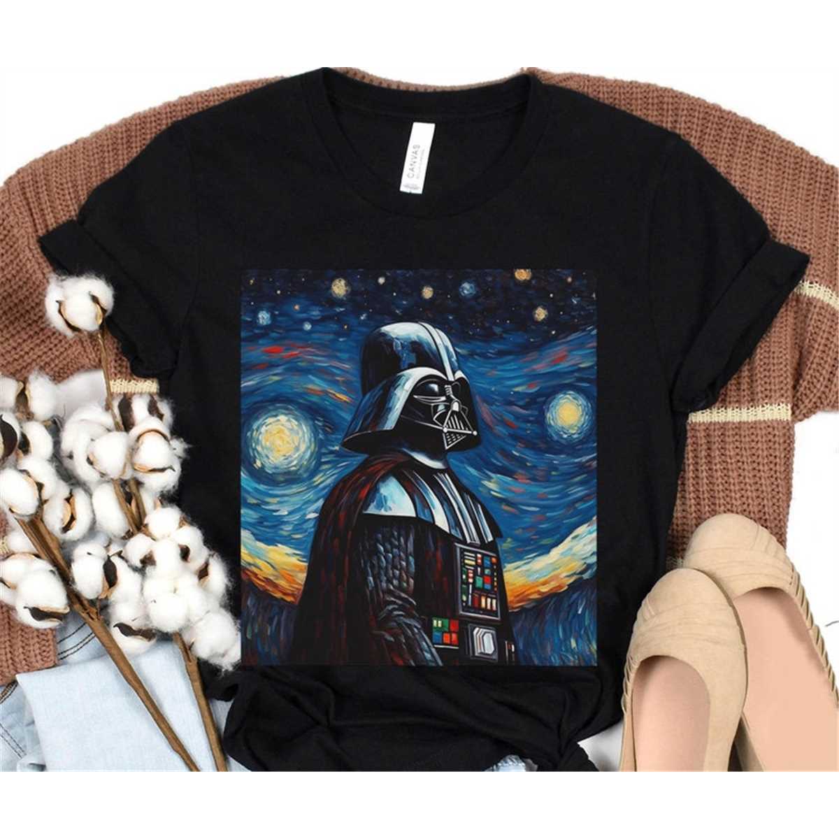 Noche Estrellada Darth Vader Van Gogh - Polera Para Hombre | Cuotas sin