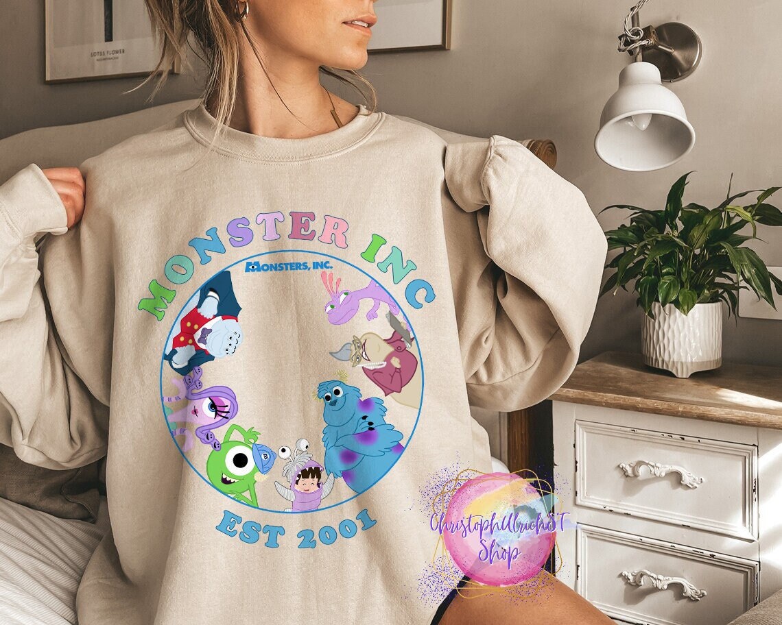 Monsters Inc Sweatshirt, Disney Characters Hoodie, Pixar Swe Inspire