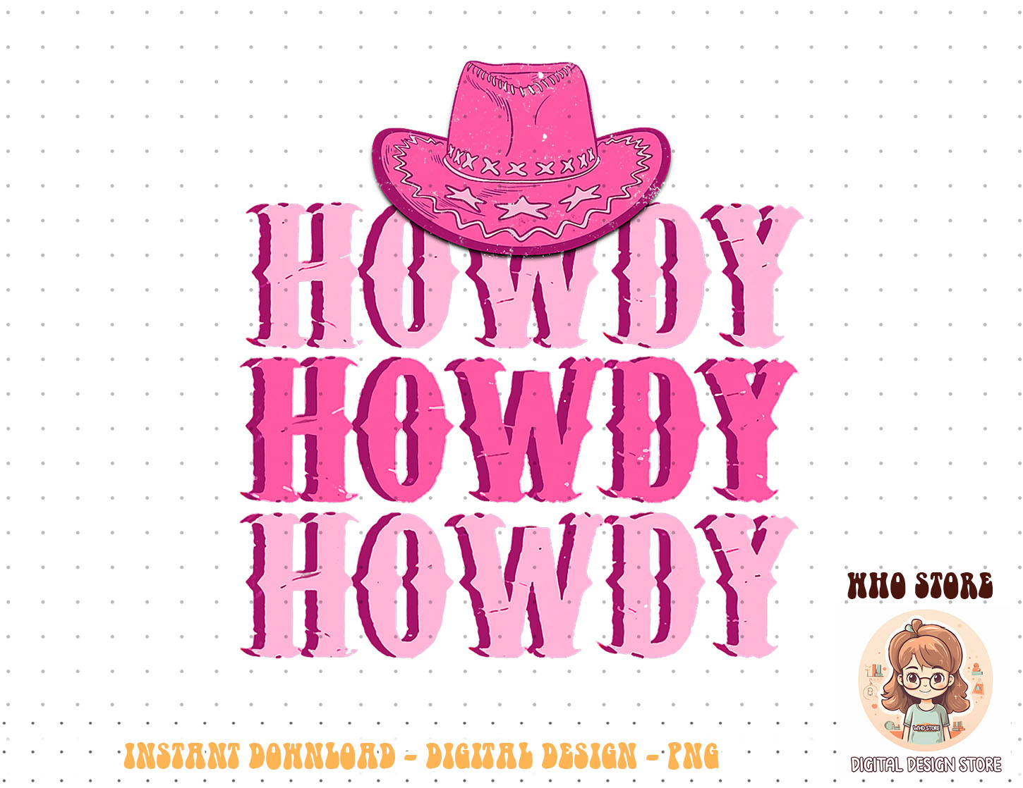 Howdy Rodeo Pink Cowgirls Hat png | Inspire Uplift