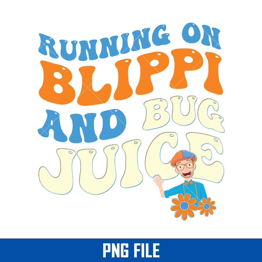 Running On Blippi And Bug Juice Png, Blippi Png Digital File Inspire