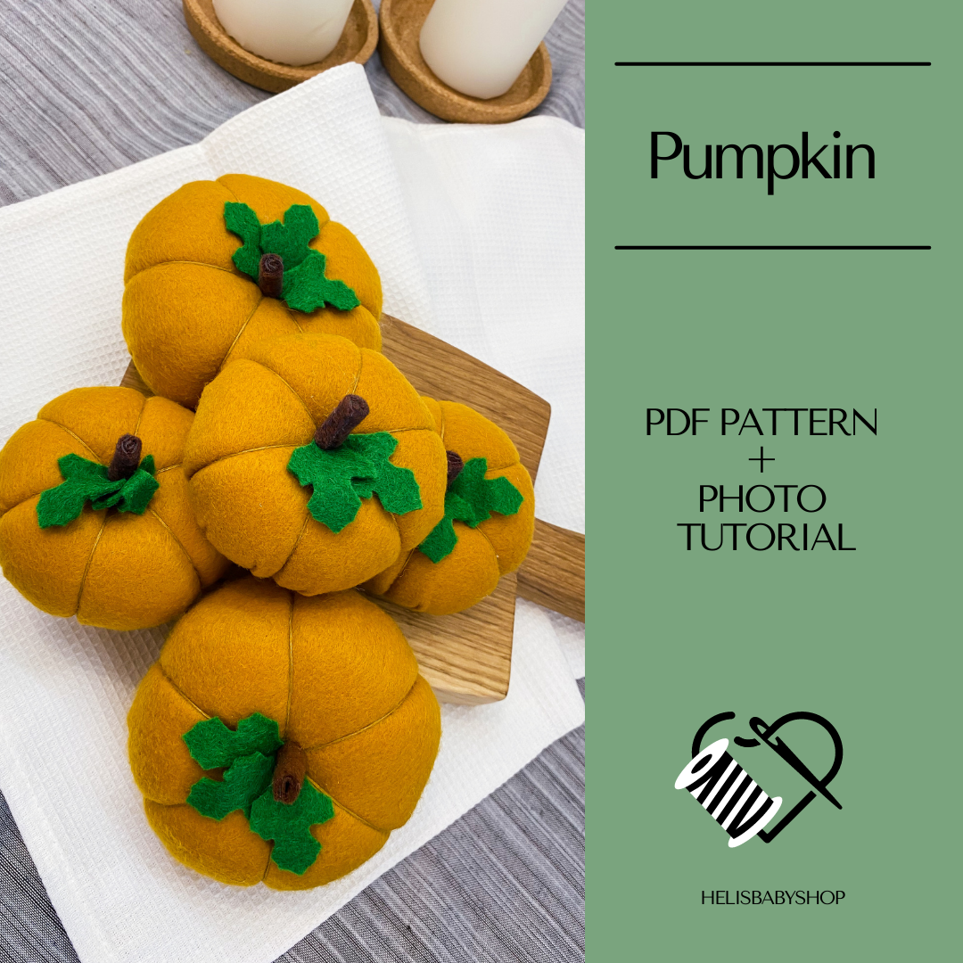 Felt Pumpkin Pattern for Halloween Decor and Toys, DIY Felt Inspire