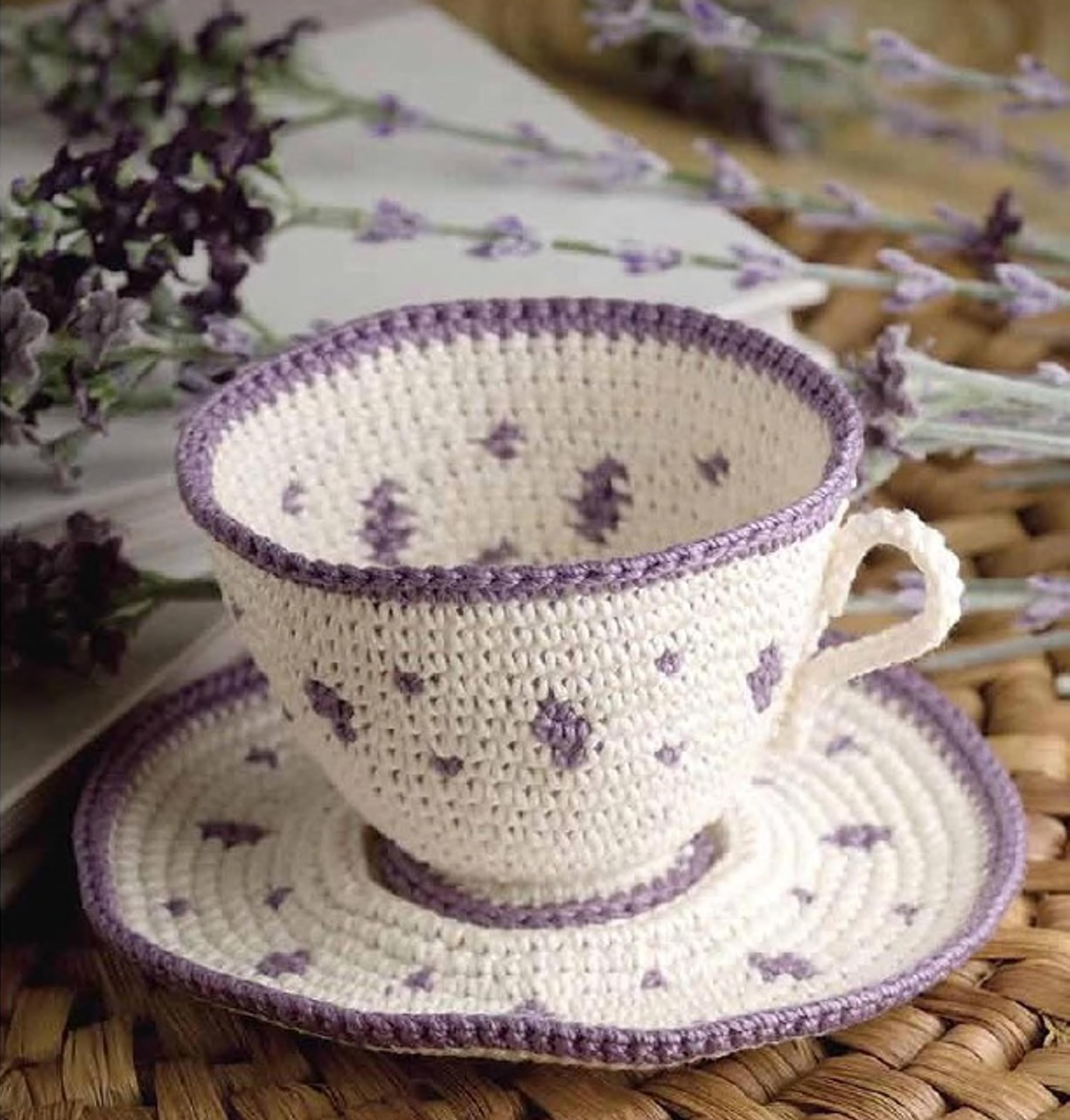 Teacup and Saucer Crochet pattern Home Decor Gift Ideas Inspire