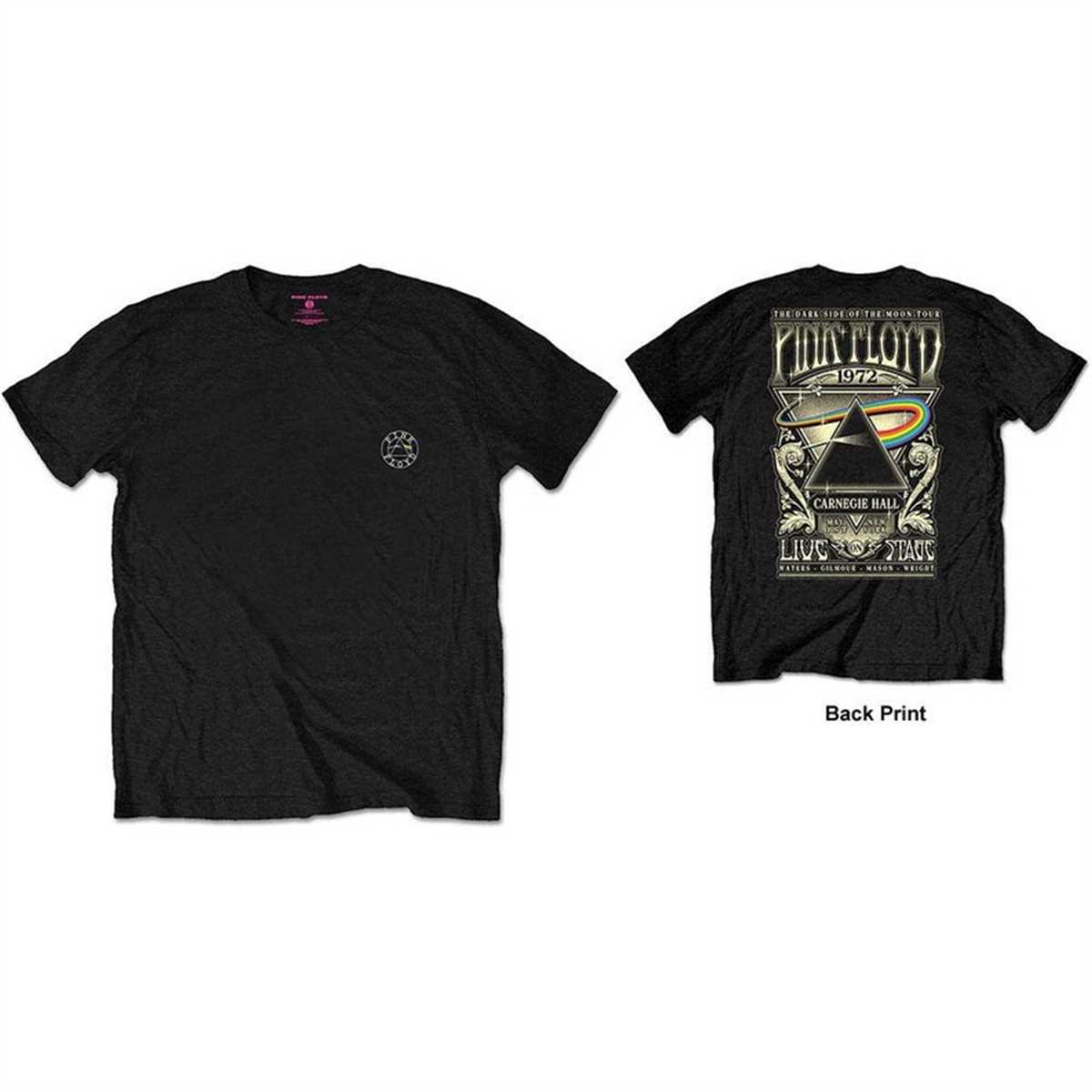 Camiseta Oficial Pink Floyd Carnegie Hall Poster Para Hombre - Algodón, Diseño De Concierto, Talla Unisex