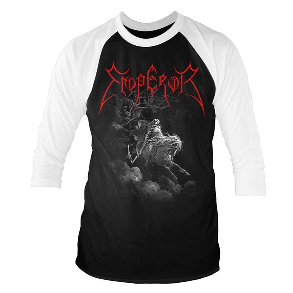 Emperor Unisex Raglan T-shirt: Rider (Black/White) - Inspire Uplift