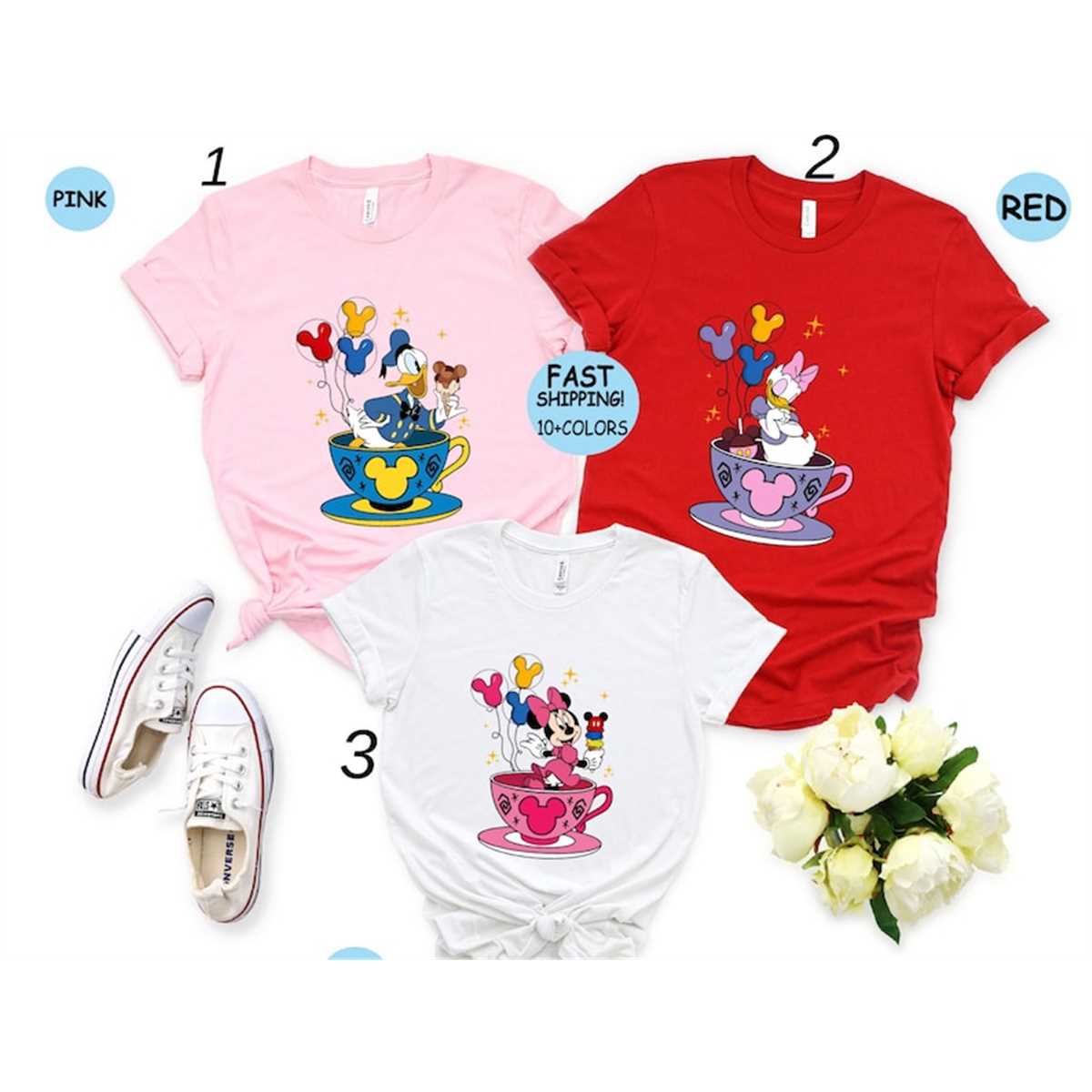 Mickey And Friends Shirt, Disney Teacup Shirt, Disney Charac Inspire Uplift