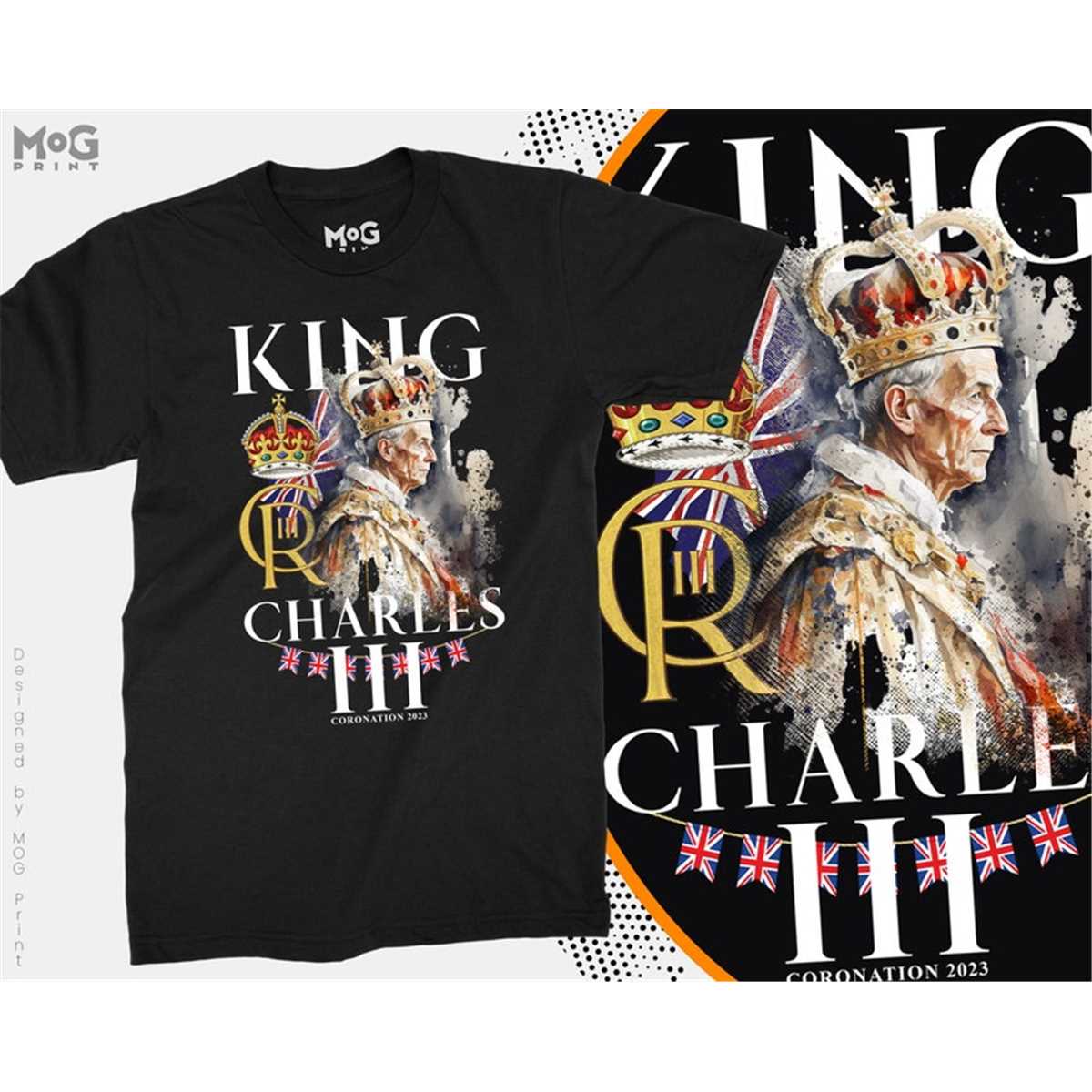 TSHIRT KINGS CORONATION, King Charles Cypher Crown Royal Fa Inspire