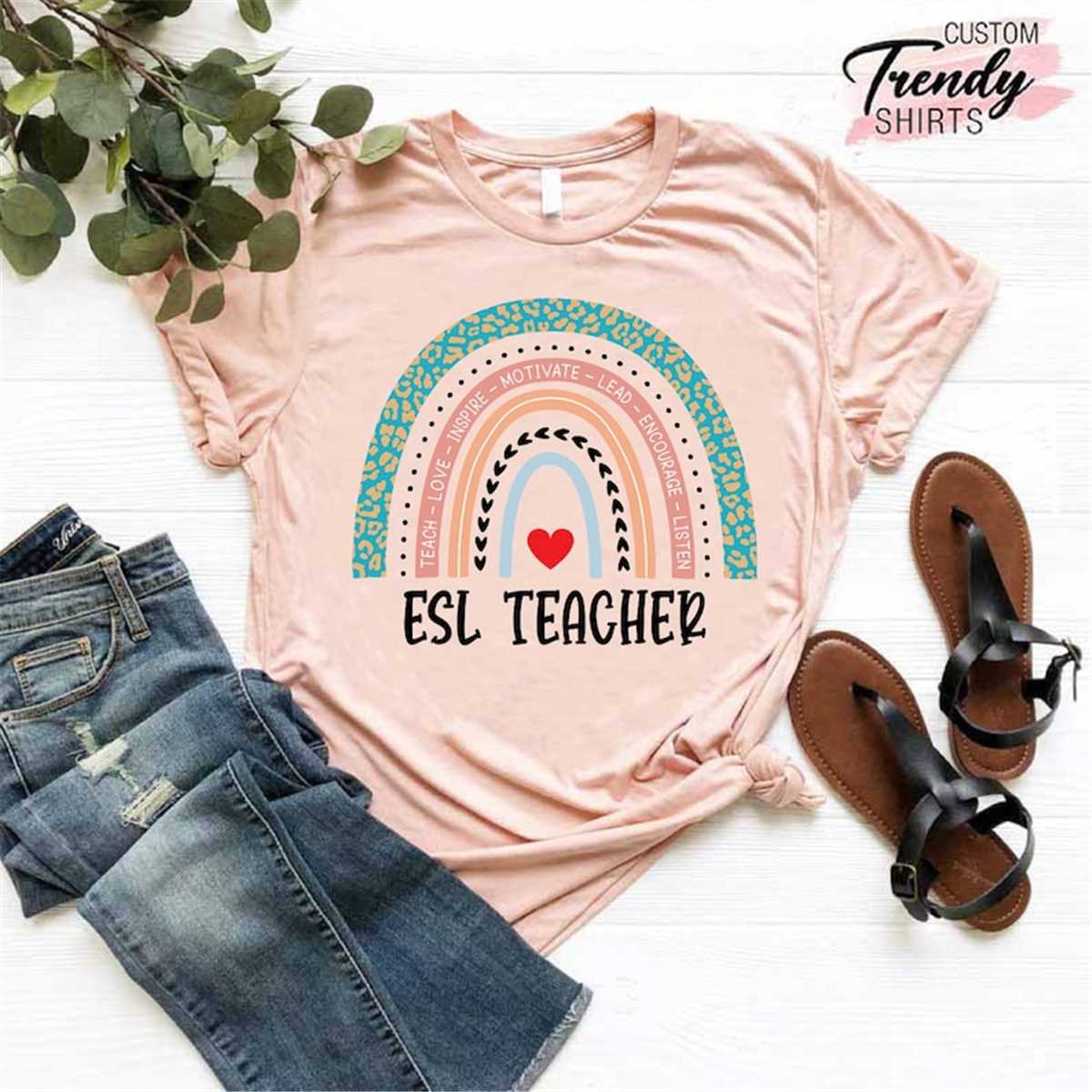 English Language Teacher Shirt, ESL Teacher Gift, ESL Squad Inspire