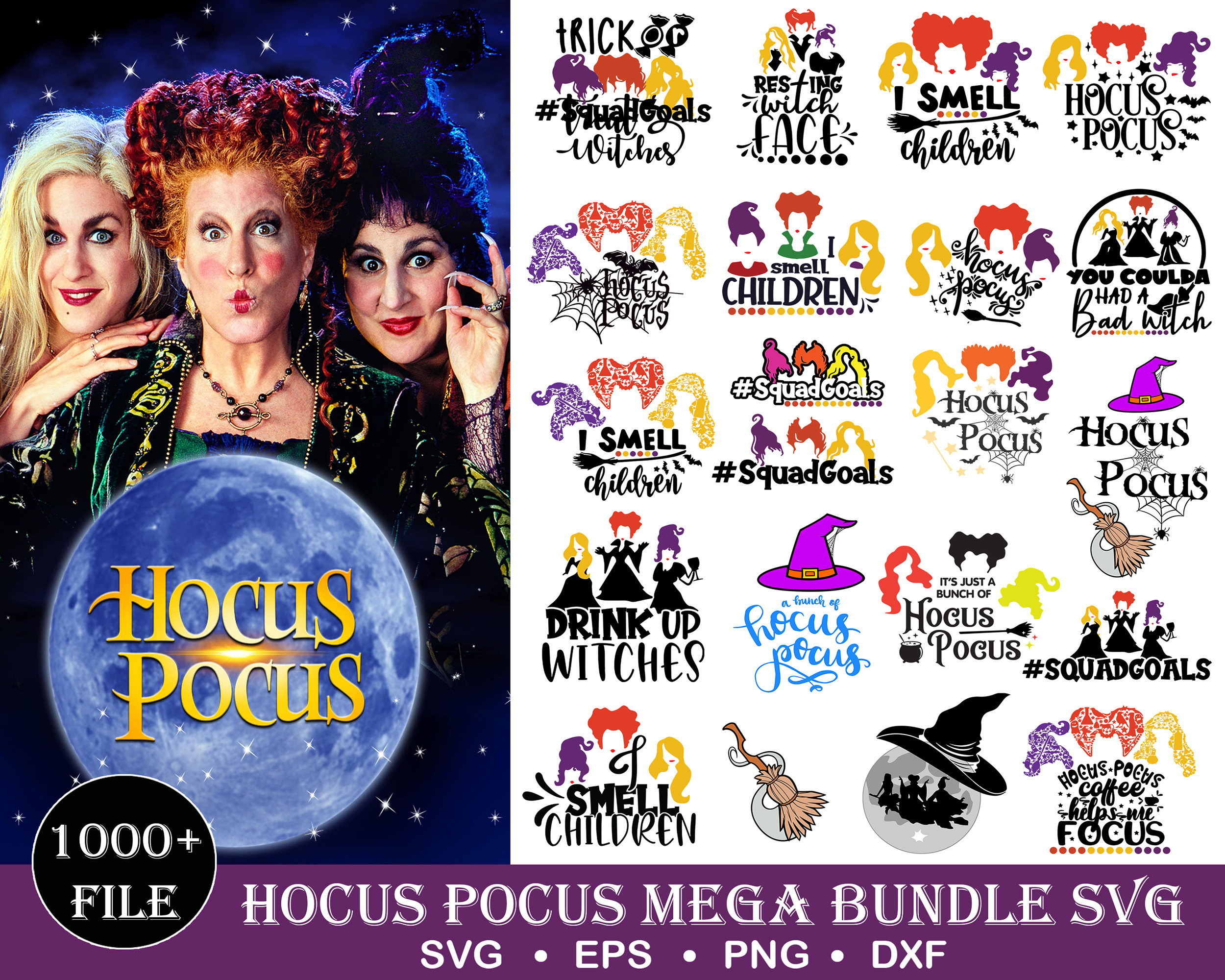 1000 file Hocus Pocus svg bundle , halloween svg, Digital Do | Inspire ...