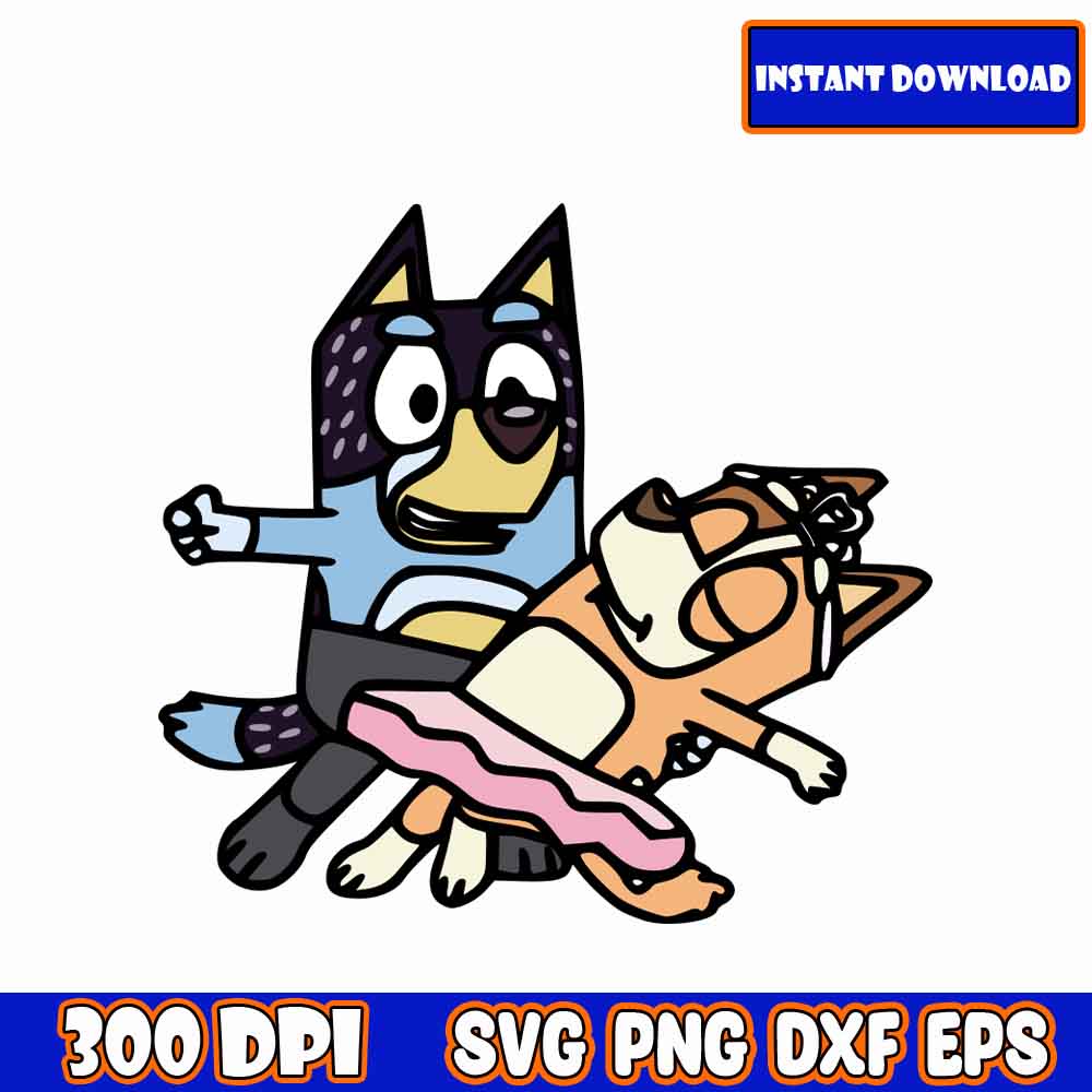 Bluey Mom and Dad dance SVG, Bluey SVG Bundle, Bluey Cut Fil | Inspire ...