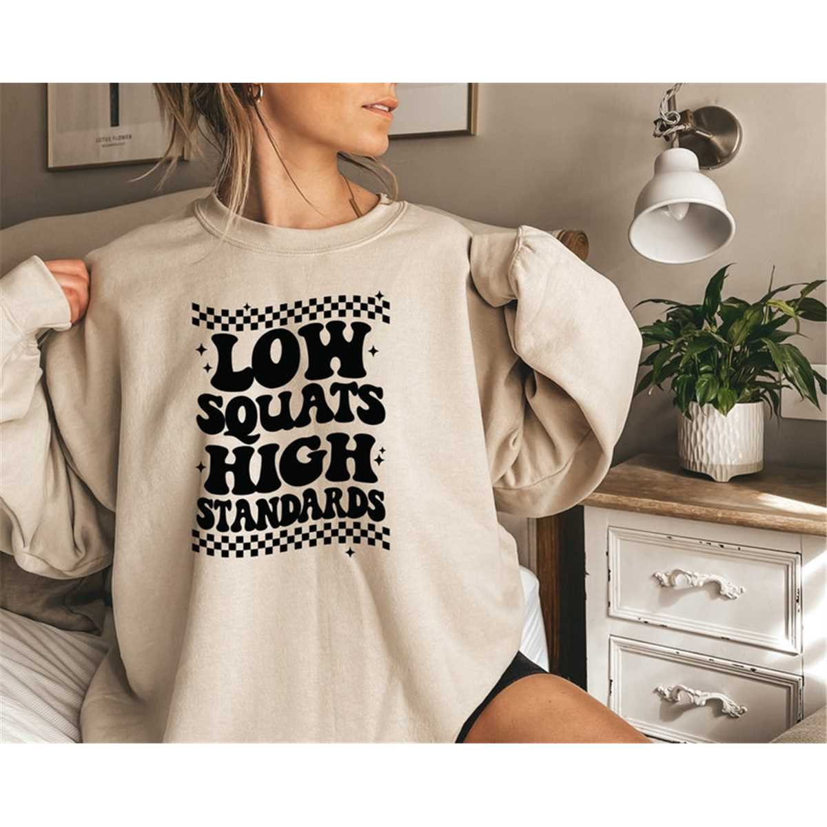 Low Squats and High Standards Tshirt gym rat sweatshirt, b Inspire