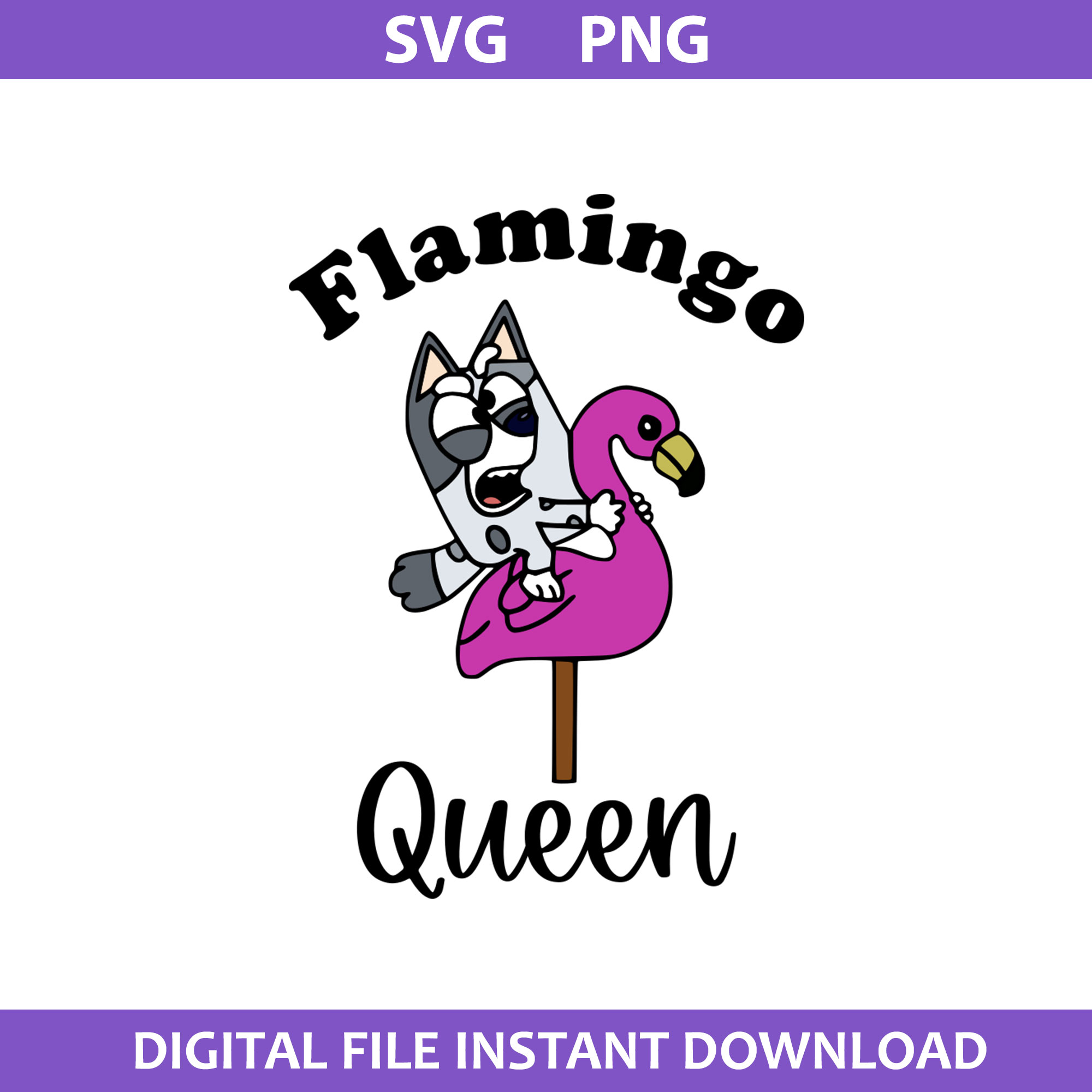 Muffin Flamingo Queen Svg, Bluey Munffin Svg, Bluey Svg, Car Inspire