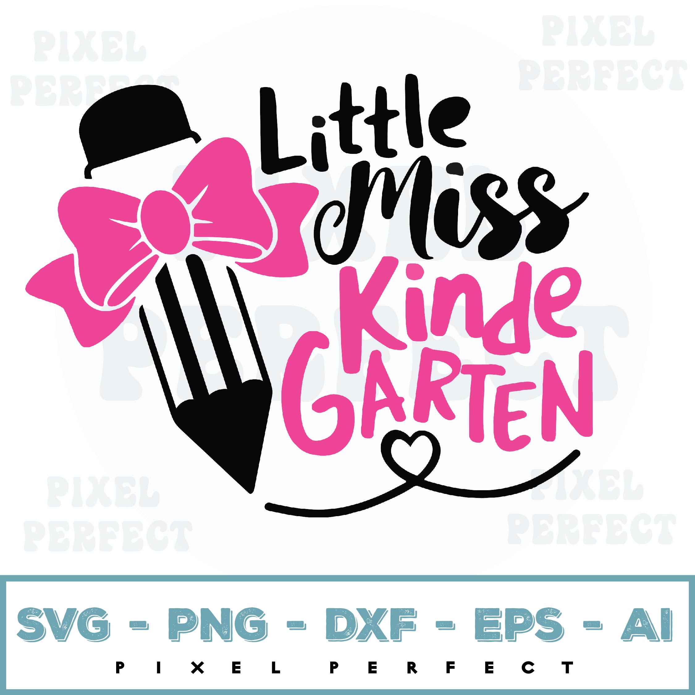 Little Miss Kindergarten Svg, Back To School Svg, School Svg - Inspire ...