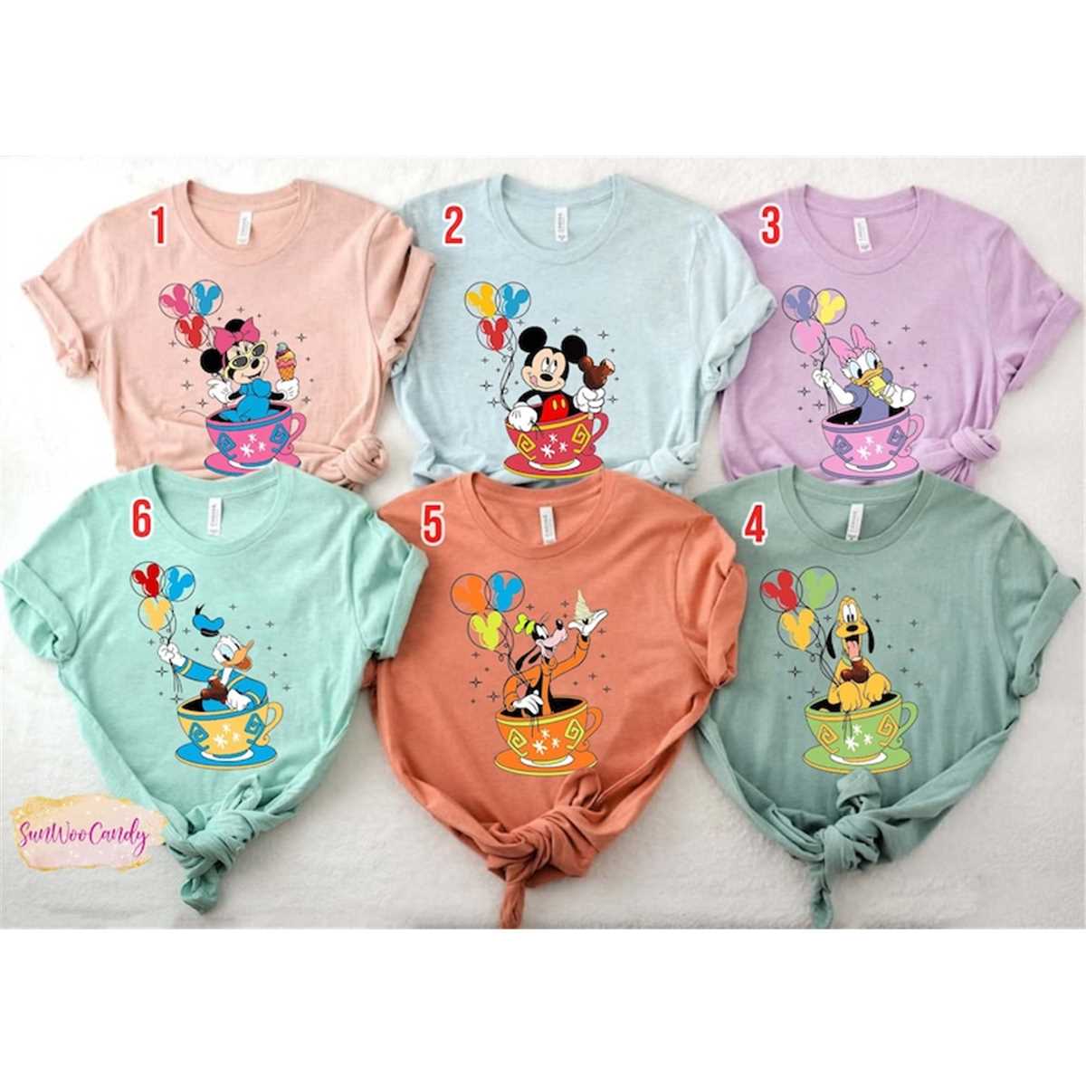 Mickey and Friends Shirt, Disney Teacup Shirt, Disney Charac Inspire Uplift