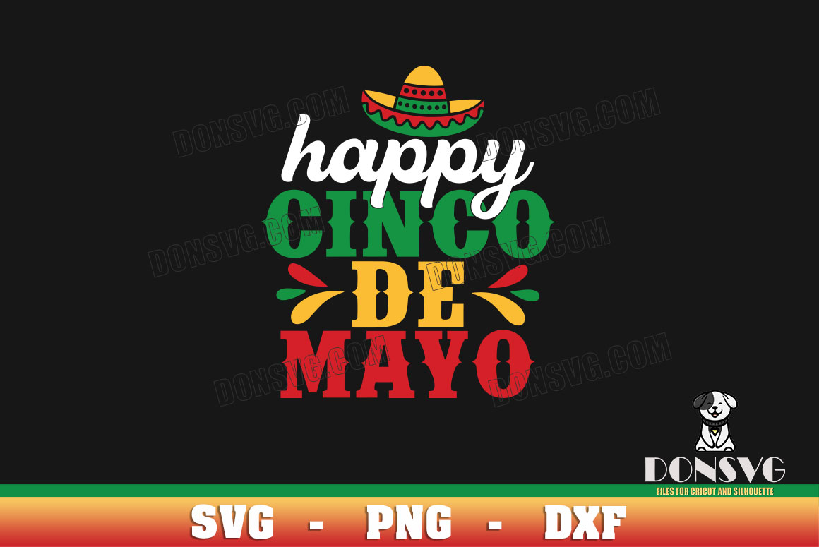 Happy Cinco de Mayo Hat SVG Cutting File Mexican Fiesta imag | Inspire ...