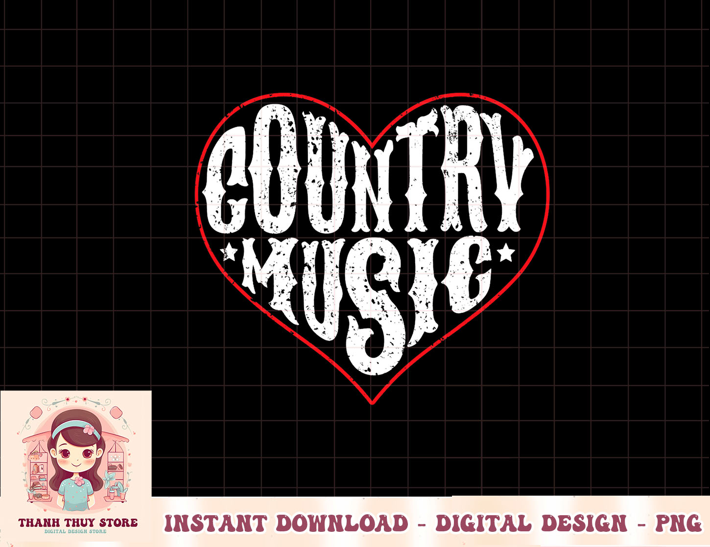 Country Music Heart Western Love Country png | Inspire Uplift
