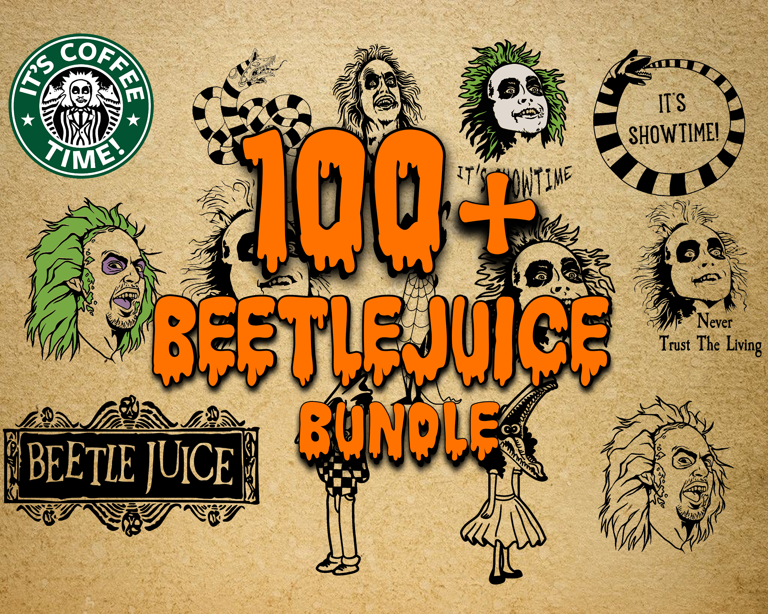 100 file beetlejuice bundle svg, Digital Download | Inspire Uplift