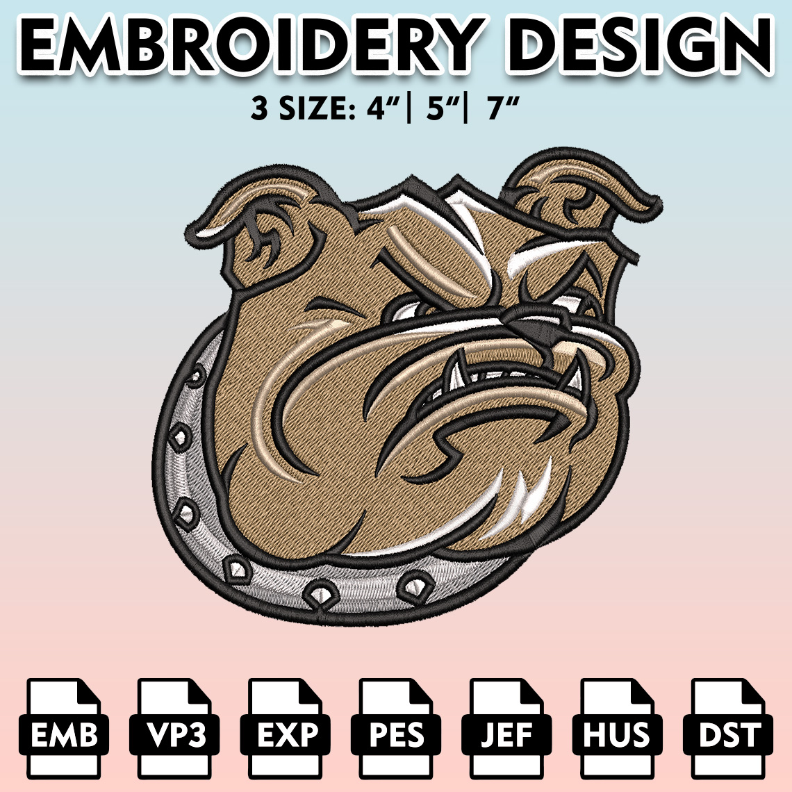 NCAA Logo Embroidery Designs, NCAA Bryant, Bryant Bulldogs E Inspire