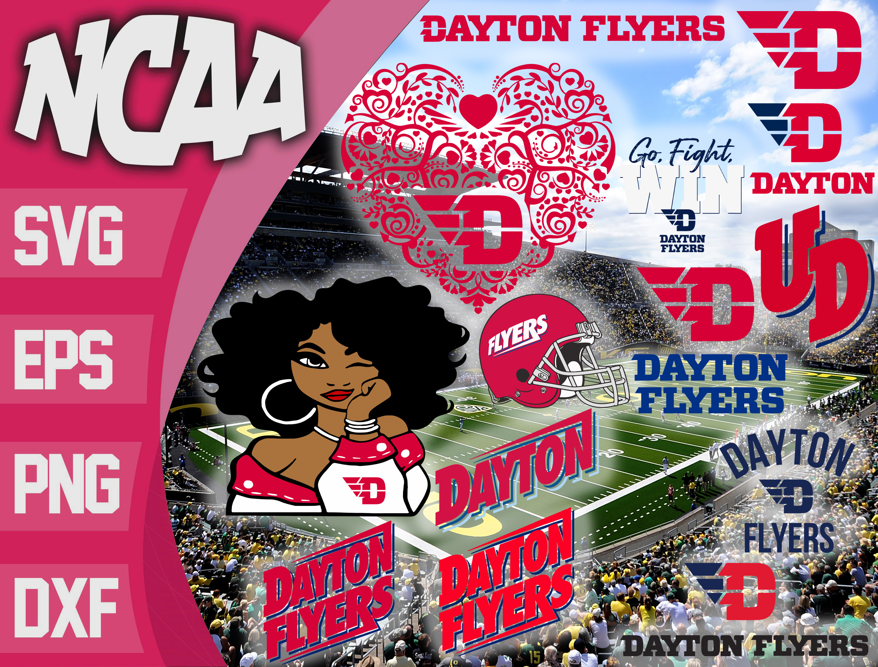 Dayton Flyers bundle ncaa svg, ncaa svg, Instant Download - Inspire Uplift