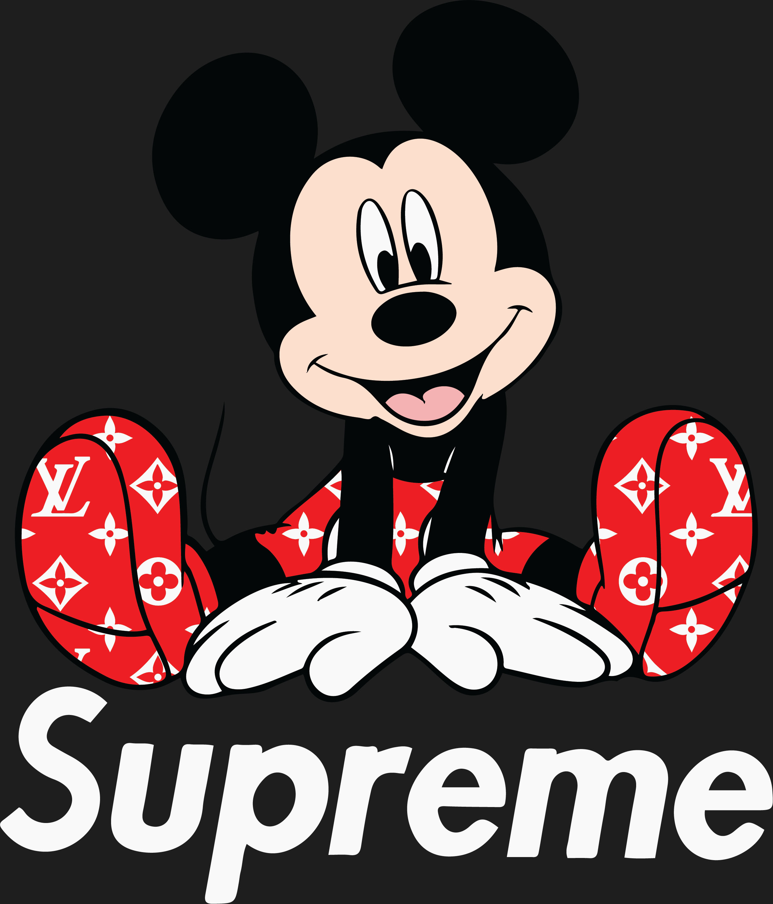 Supreme Mickey Mouse fashion Svg, Supreme brand Logo Svg, Su Inspire