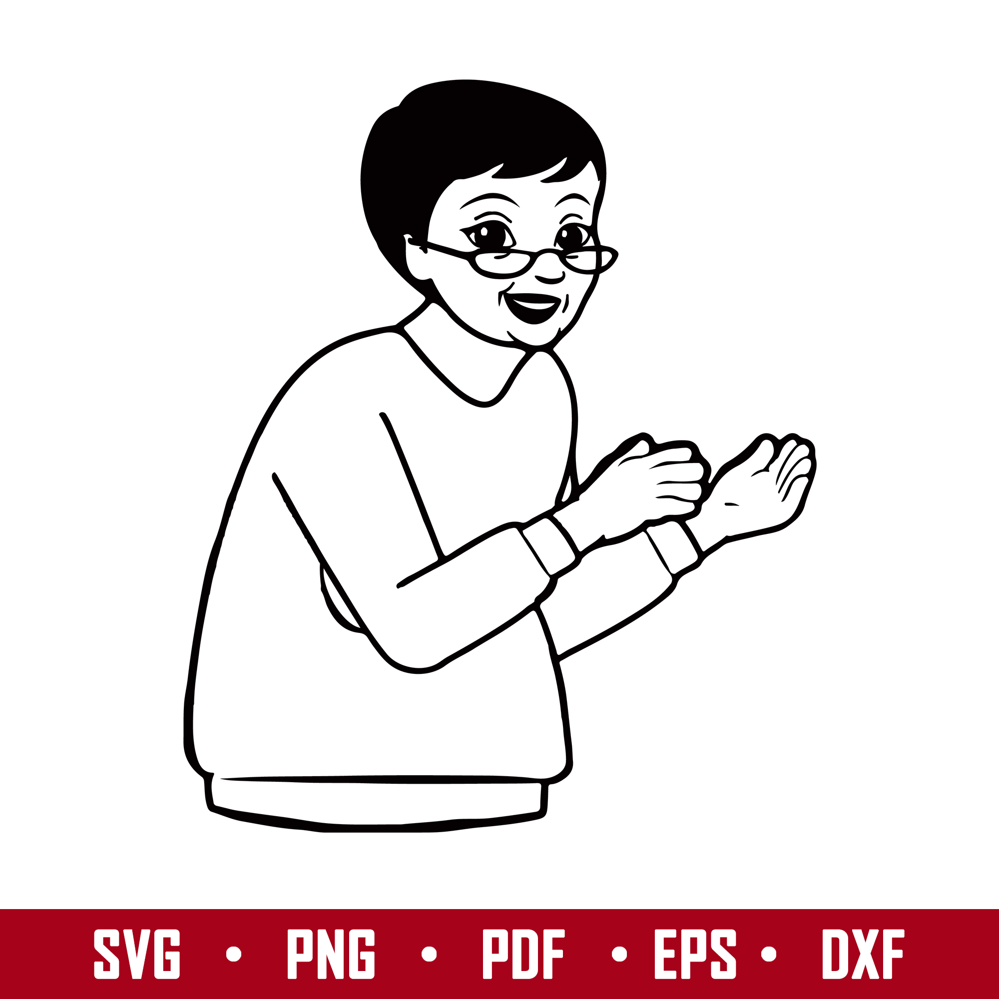 Gracie's Corner Grandma Outline Svg, Gracie's Corner Svg, Pn Inspire