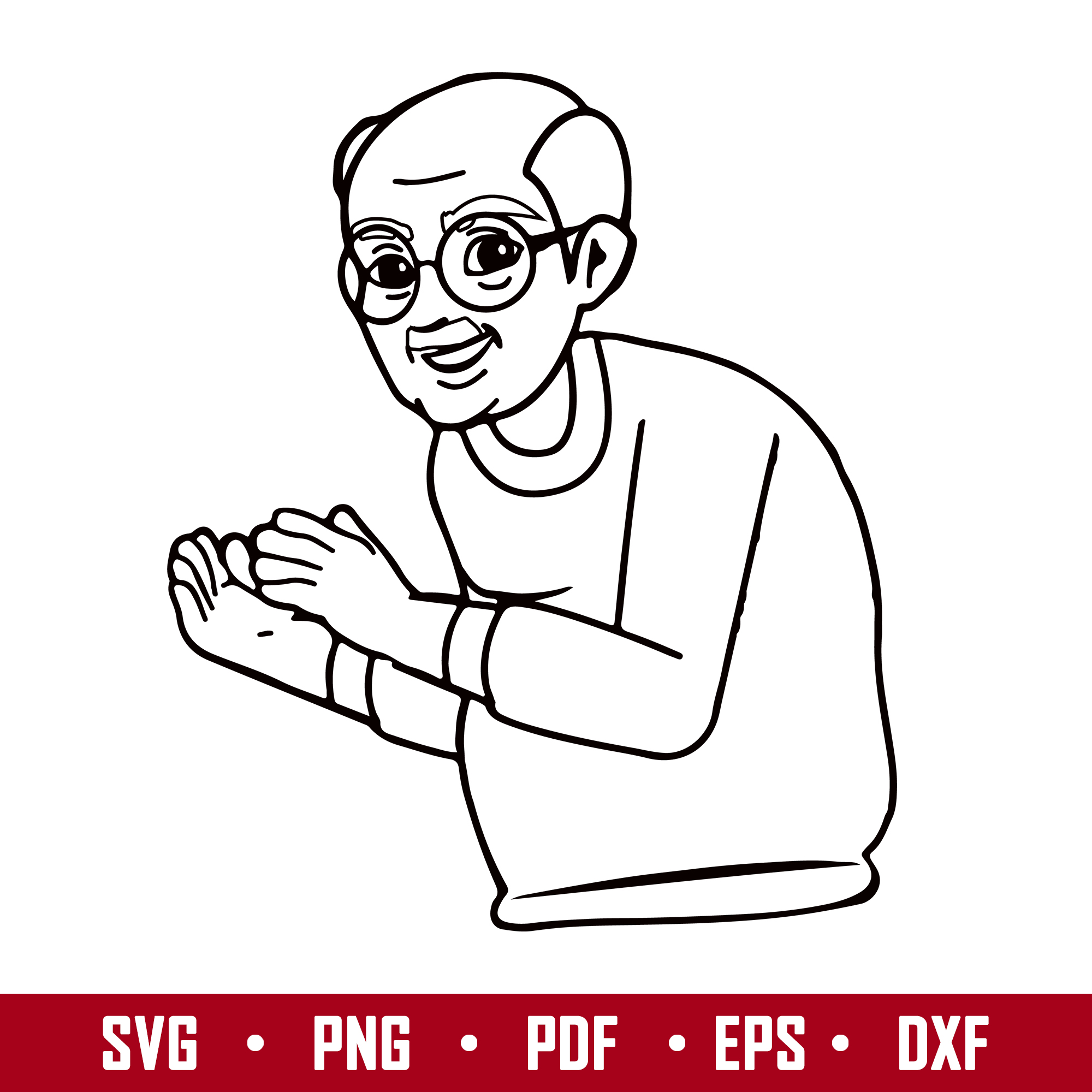 Gracie's Corner Grandpa Outline Svg, Gracie's Corner Svg, Pn Inspire