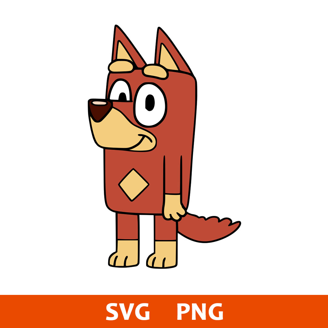 Bluey Rusty Svg, Rusty Dog Svg, Bluey Svg, Cartoon Svg, Png Inspire