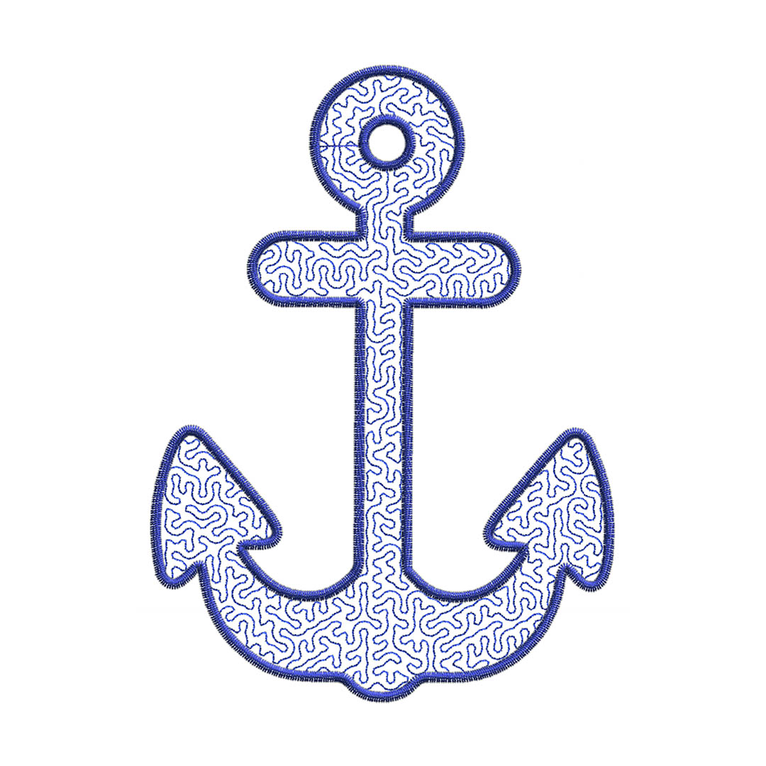 Anchor stipple stitch embroidery design,Anchor stippling sti Inspire