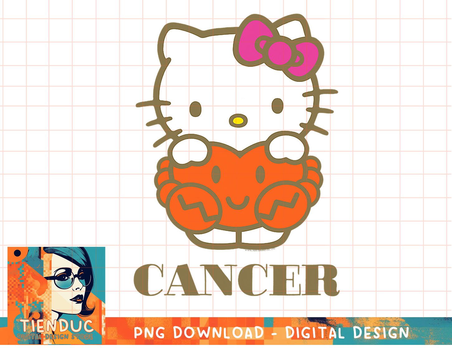 Hello Kitty Zodiac Cancer TShirt copy png Inspire Uplift
