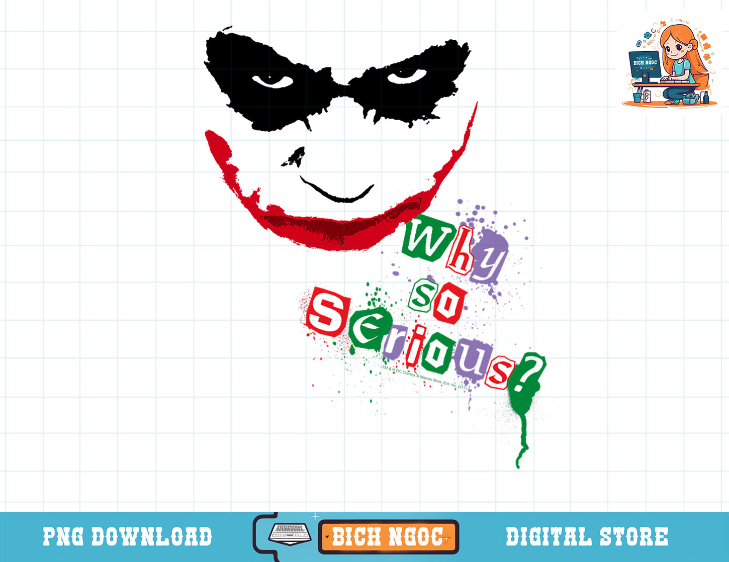 Batman Dark Knight Joker Too Serious T Shirt T Shirt Copy Pn Inspire