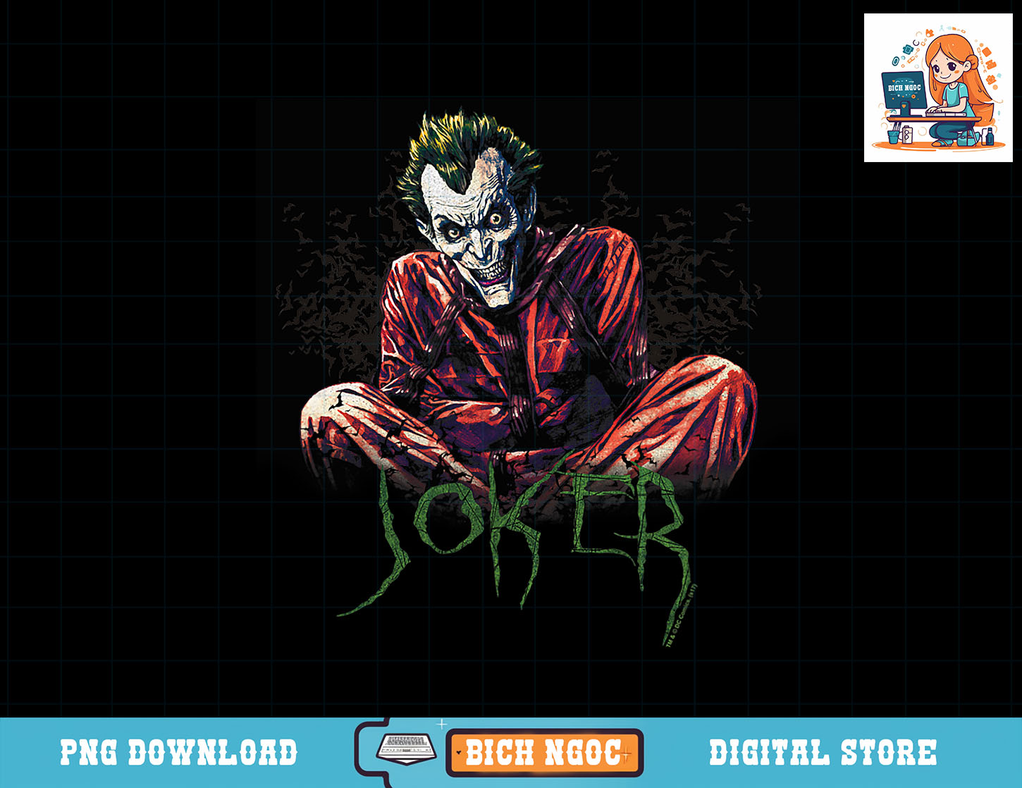 Batman the Joker Straight Jacket T-Shirt copy png - Inspire Uplift