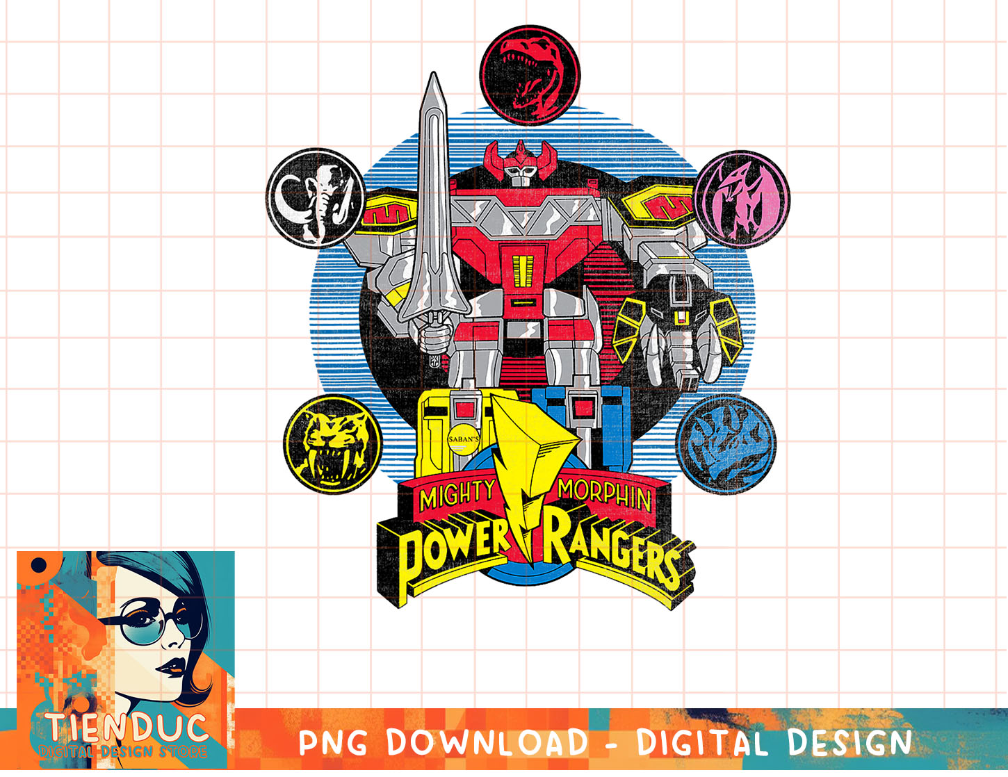 Power Rangers Megazord H T-Shirt copy png | Inspire Uplift