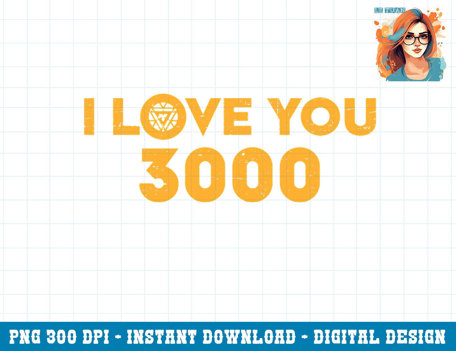 Marvel Avengers Endgame Iron Man I Love You 3000 png, sublim | Inspire ...